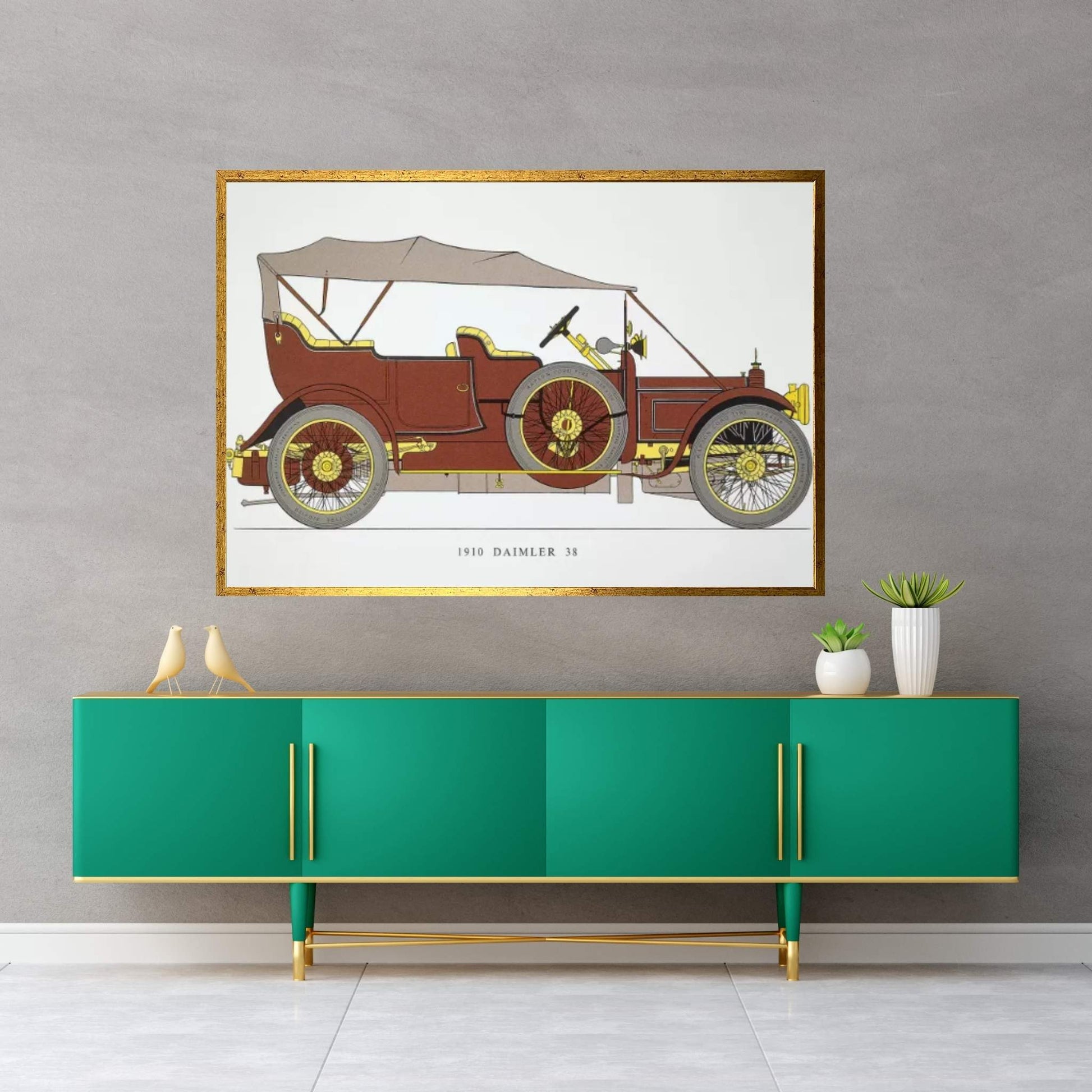 Auto: Daimler 38 Hp, 1910 Canvas Wall Art - Y Canvas