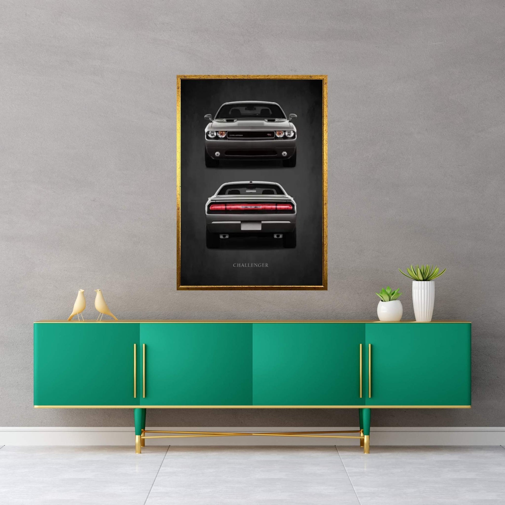 Dodge Challenger RT Canvas Wall Art - Y Canvas