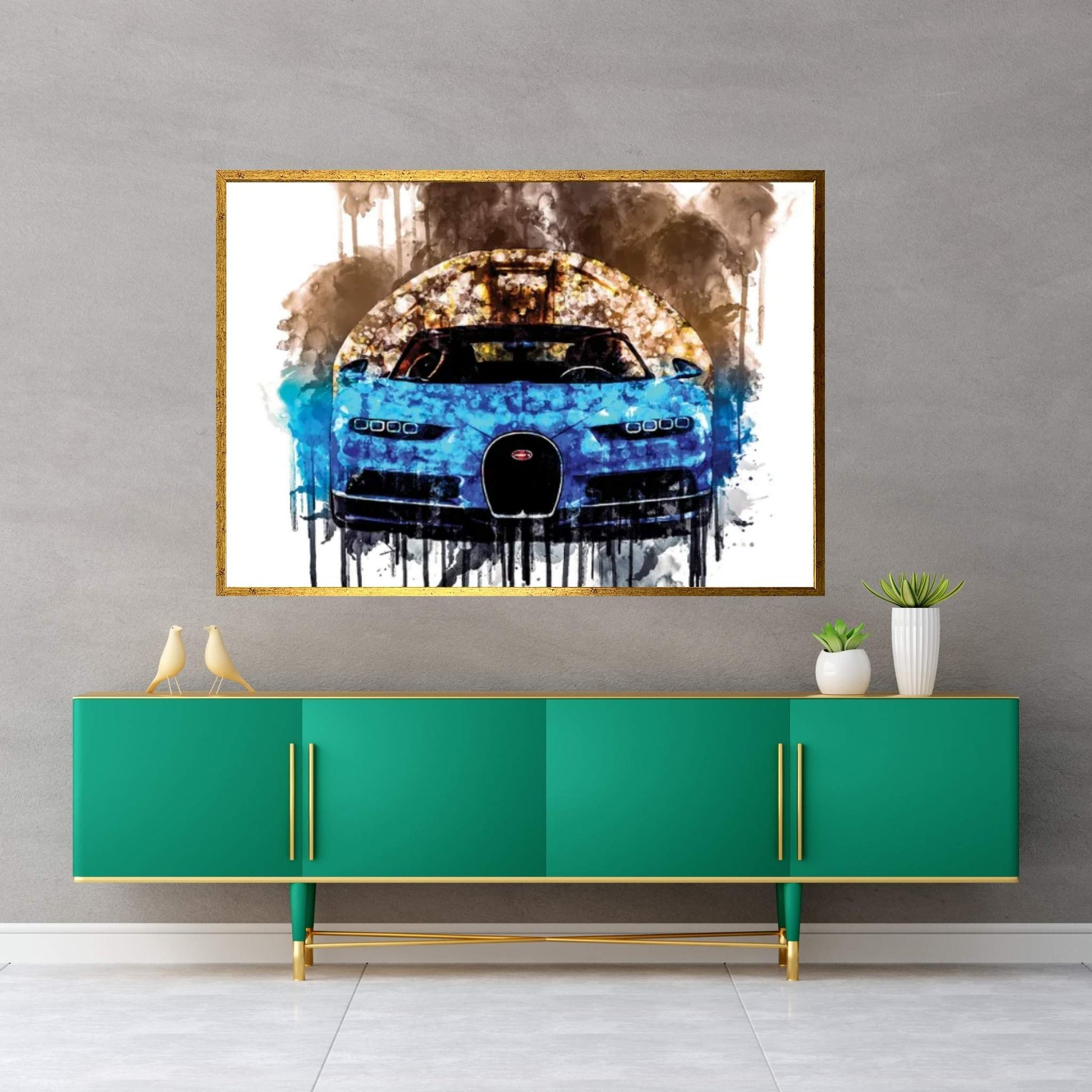 2017 Bugatti Chiron Canvas Wall Art - Y Canvas