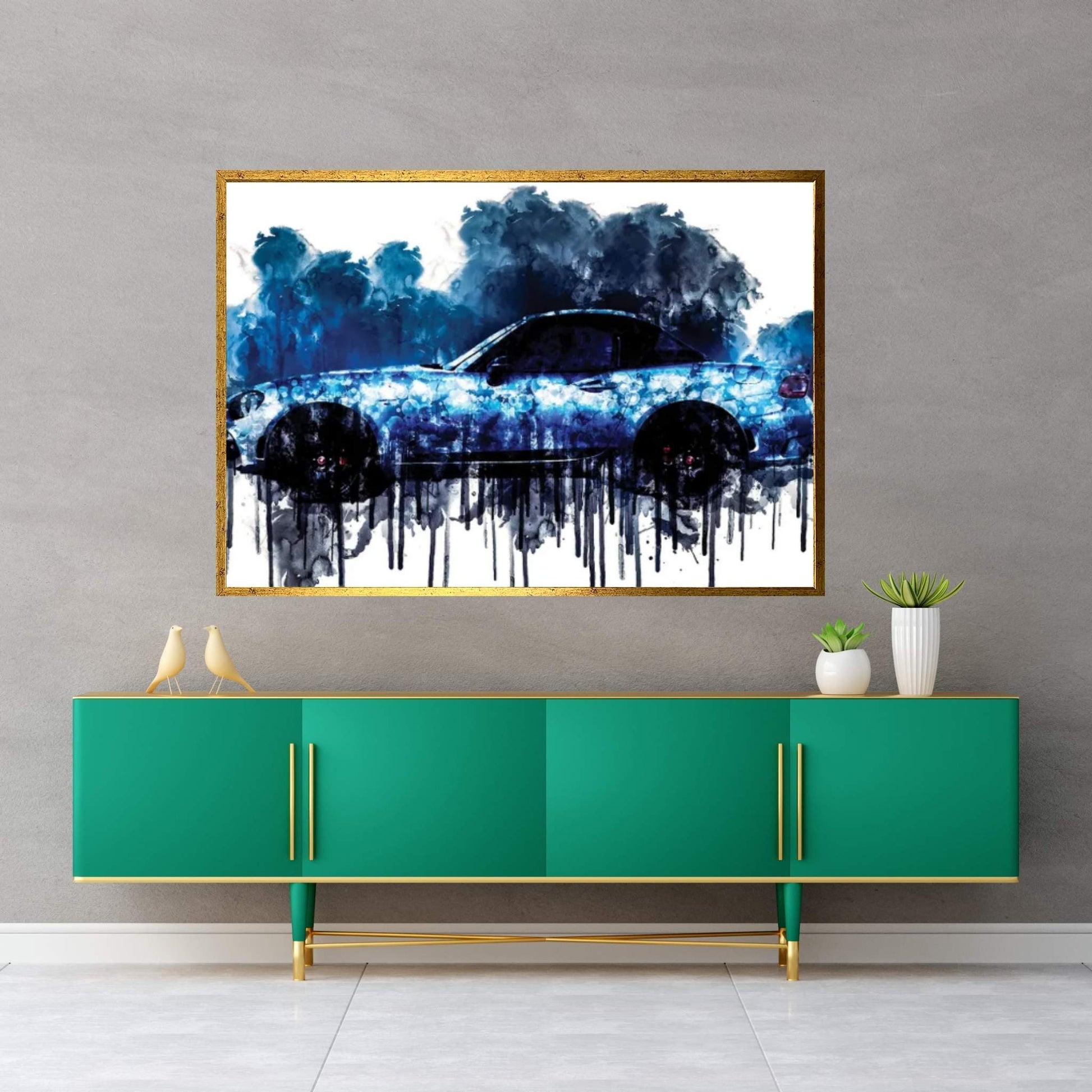 Car 2018 Abarth 124 GT Canvas Wall Art - Y Canvas