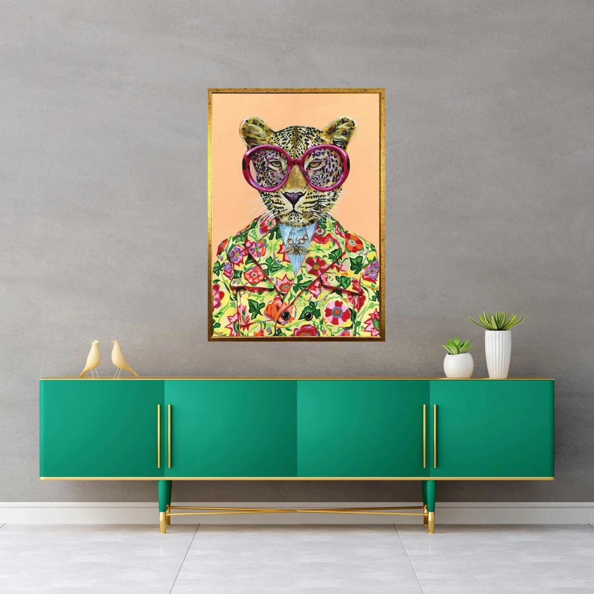 Gucci Leopard Canvas Wall Art - Y Canvas