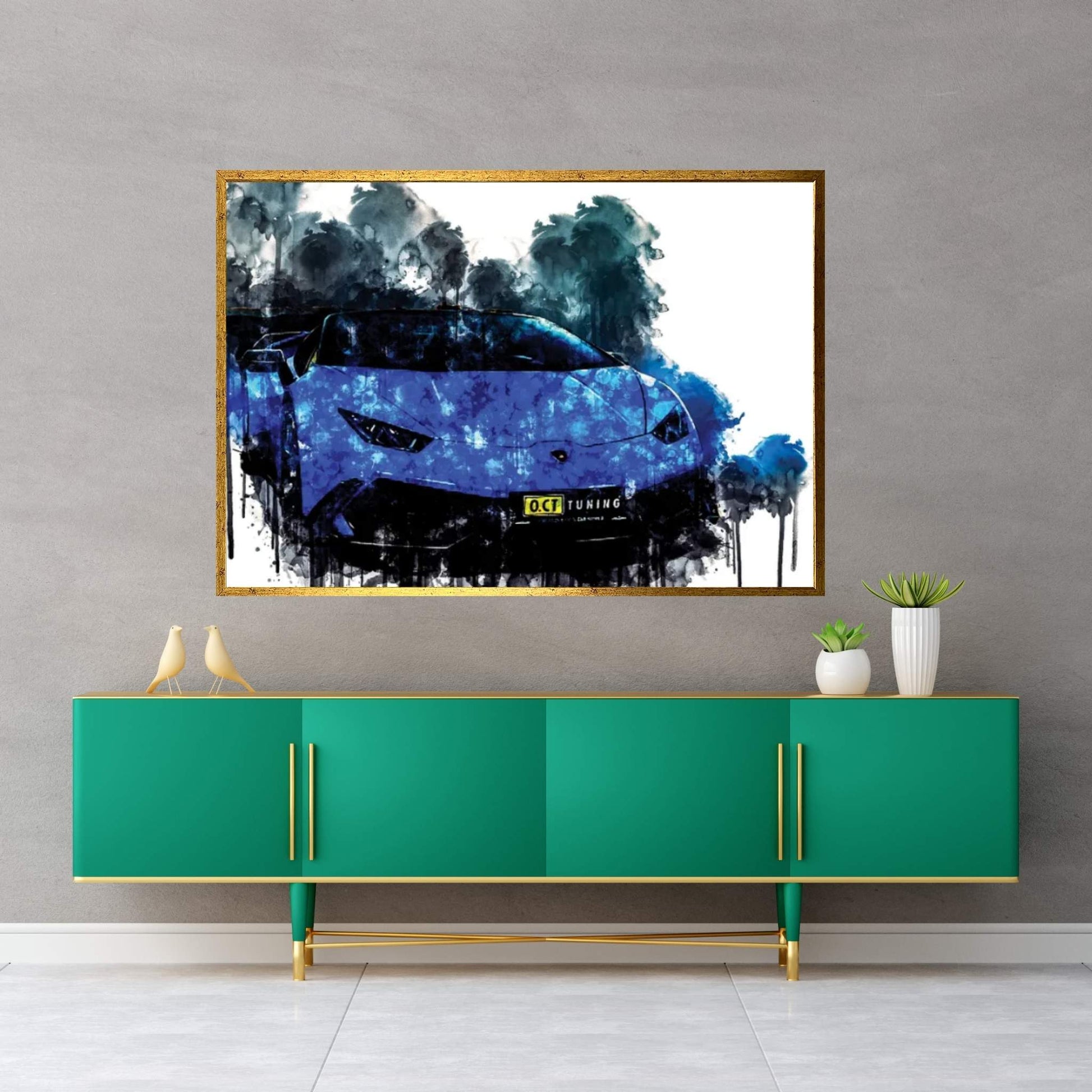 2017 OCT Tuning Lamborghini Huracan Canvas Wall Art - Y Canvas