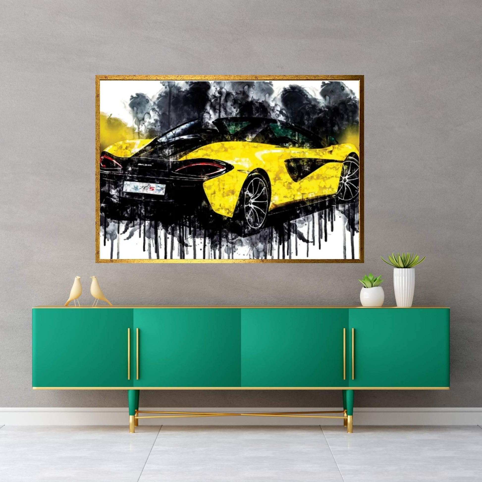 2017 McLaren 570S Spider Canvas Wall Art - Y Canvas