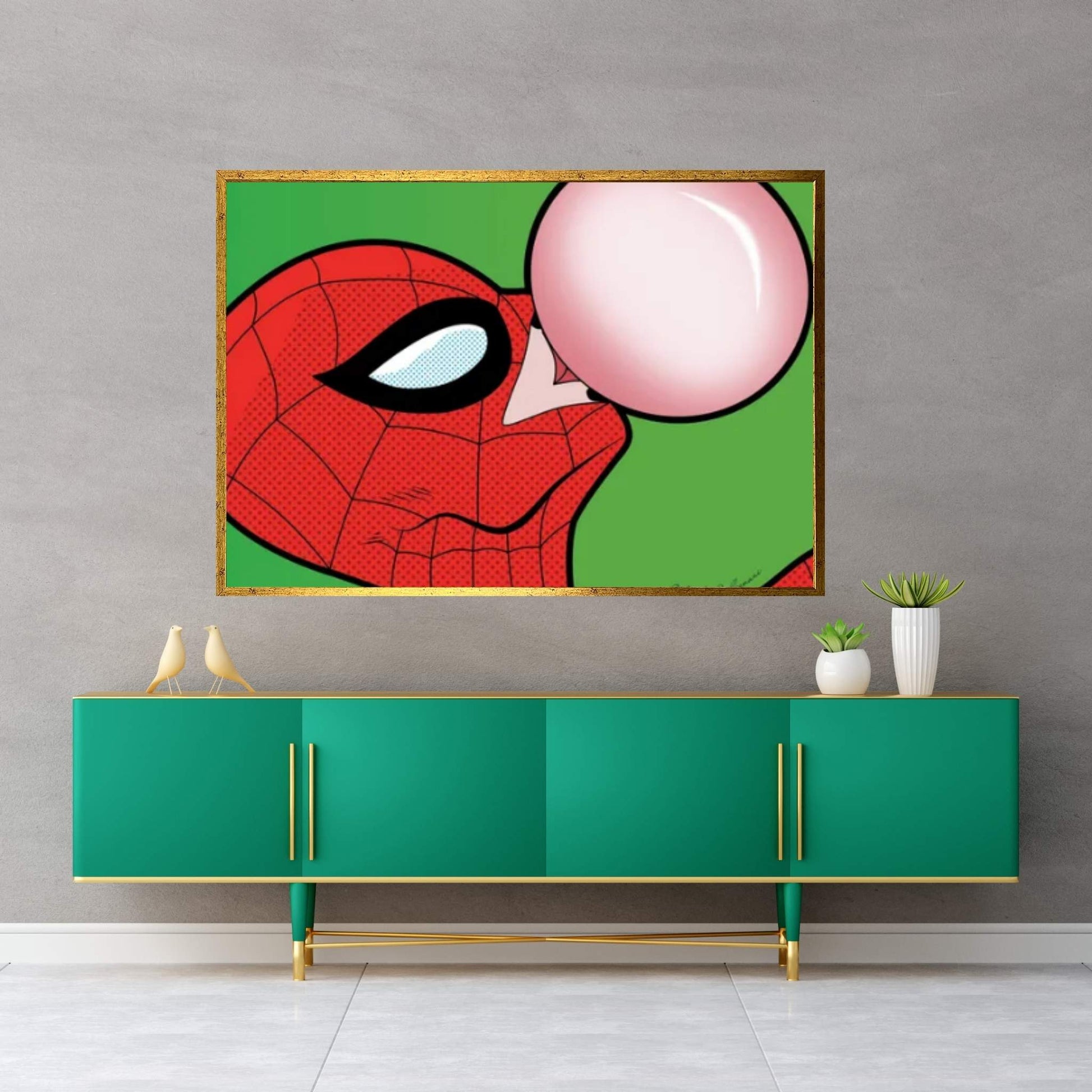 Spidey Chew Canvas Wall Art - Y Canvas