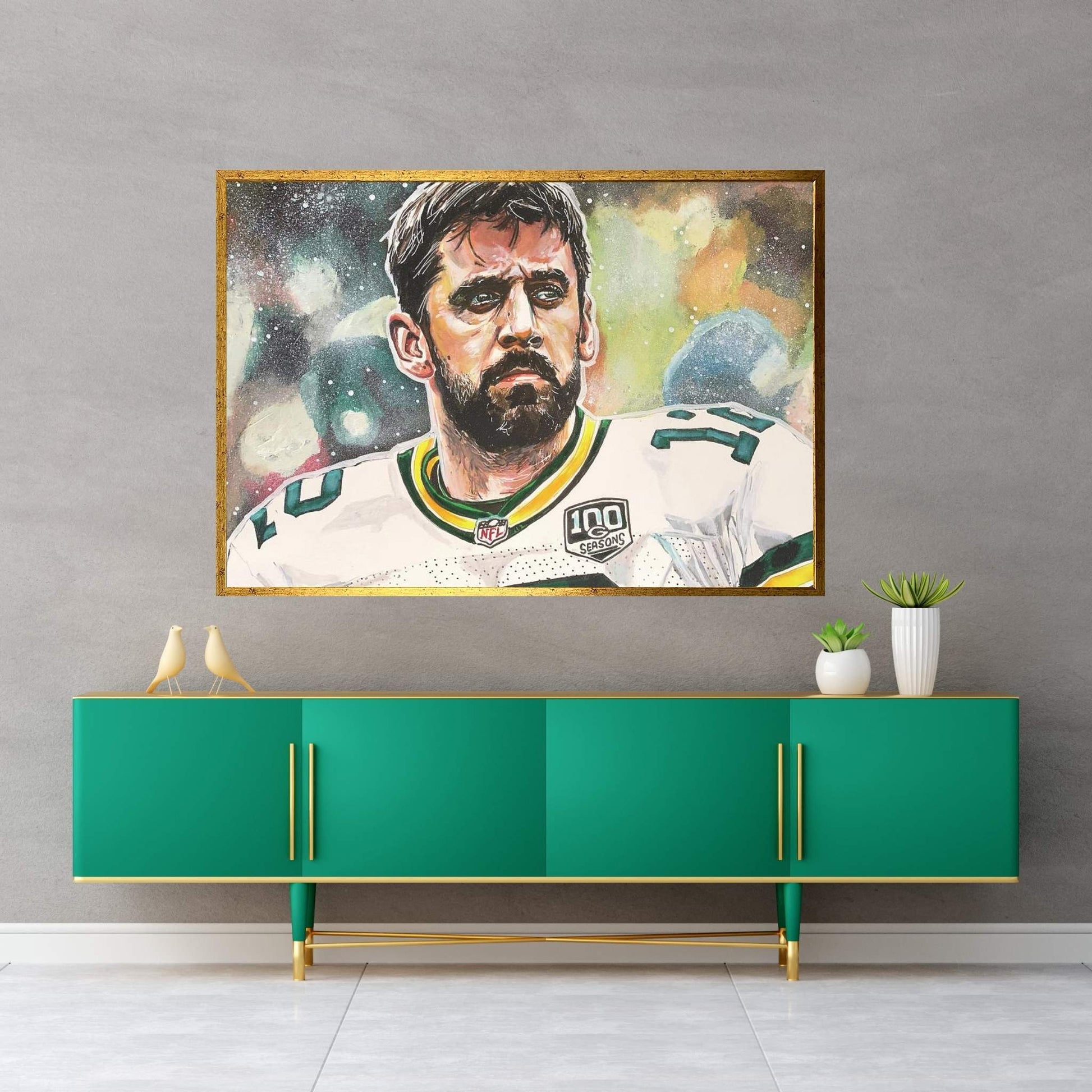 Aaron Rodgers 2019 Canvas Wall Art - Y Canvas