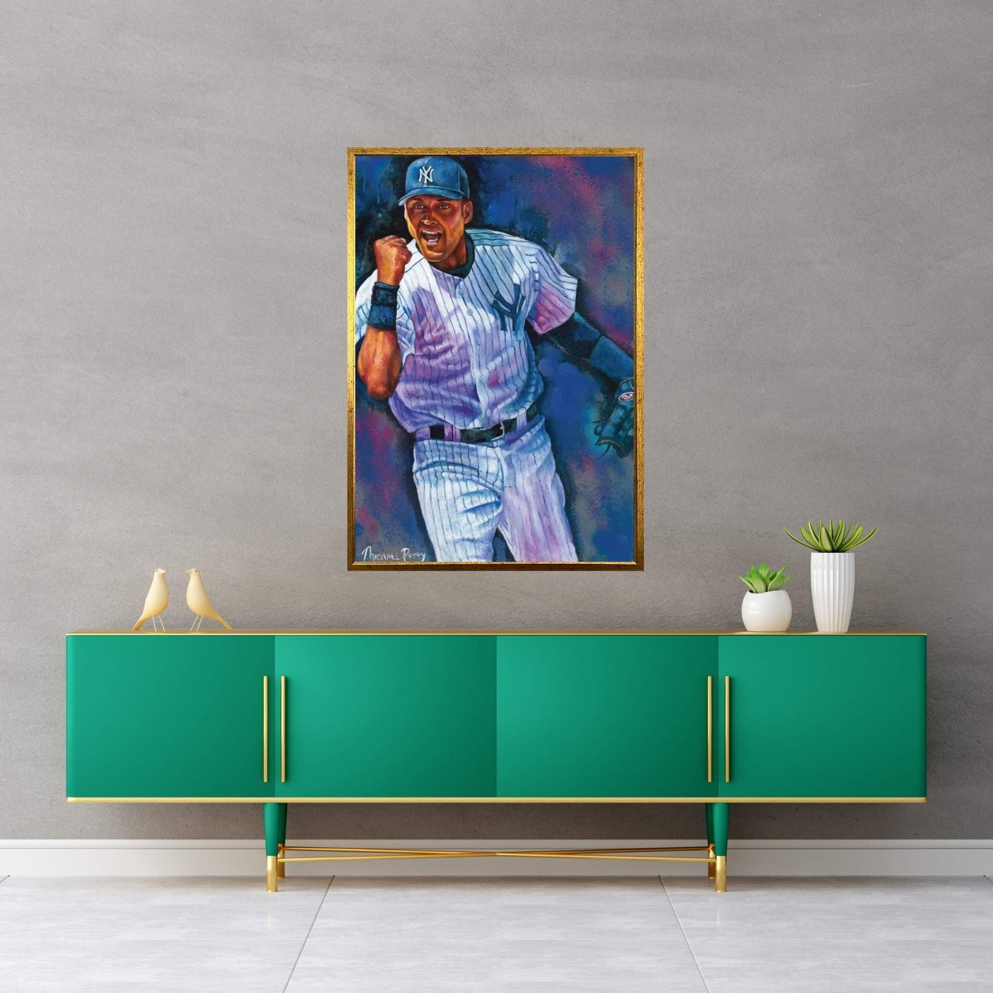 The Captain (Derek Jeter) Canvas Wall Art - Y Canvas