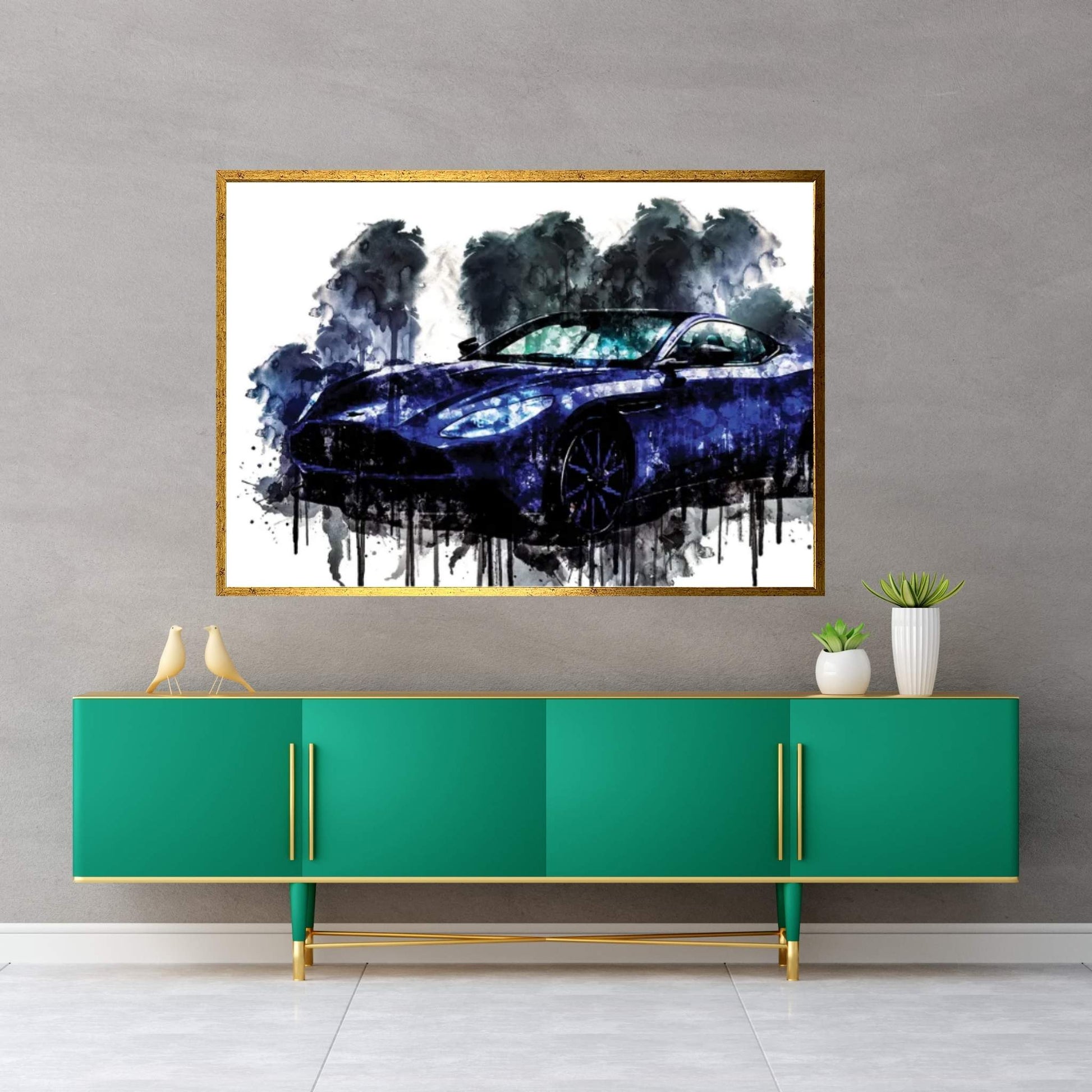 2017 Q Aston Martin DB1 Vehicle CCLXIV Canvas Wall Art - Y Canvas