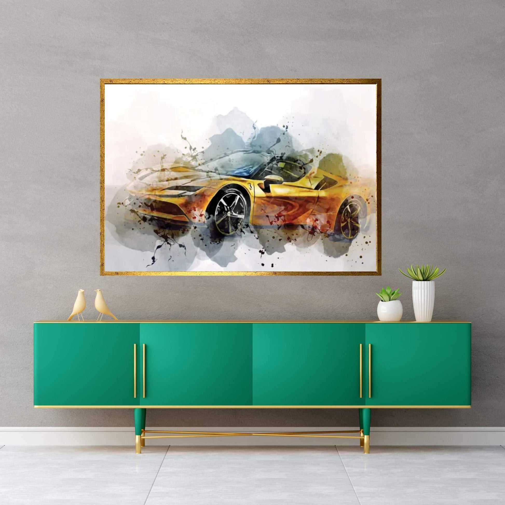 Ferrari Sf90 Spider Supercars 2022 Canvas Wall Art - Y Canvas