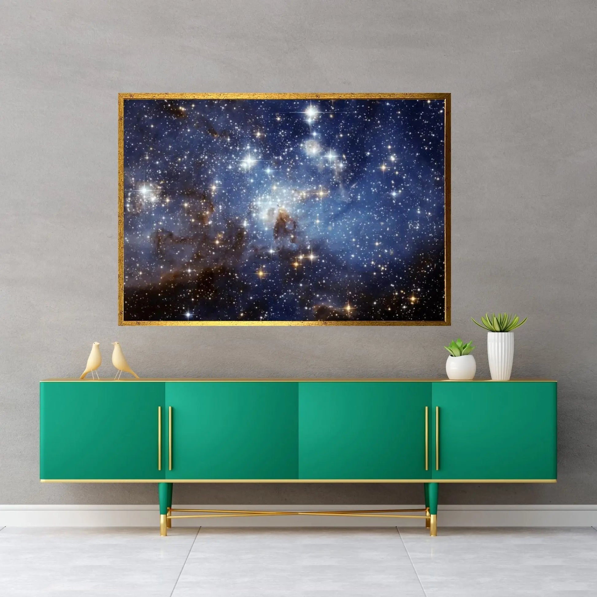 LH-95 Stellar Nursery (Hubble Space Telescope) Canvas Wall Art - Y Canvas