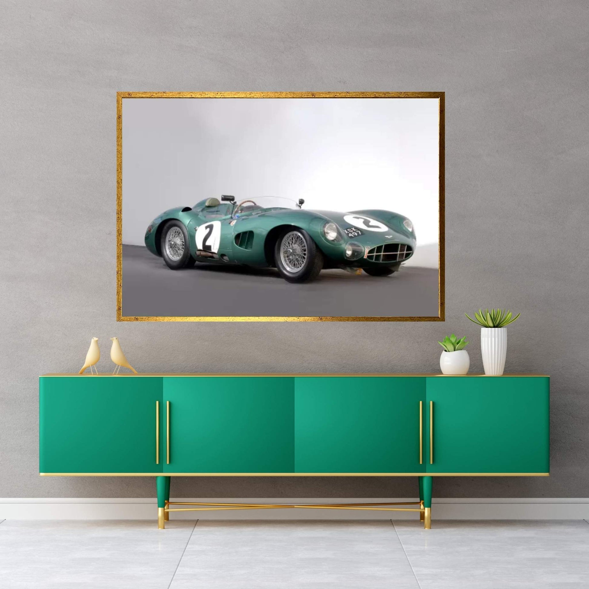 Aston Martin Dbr1, 1959 Canvas Wall Art - Y Canvas