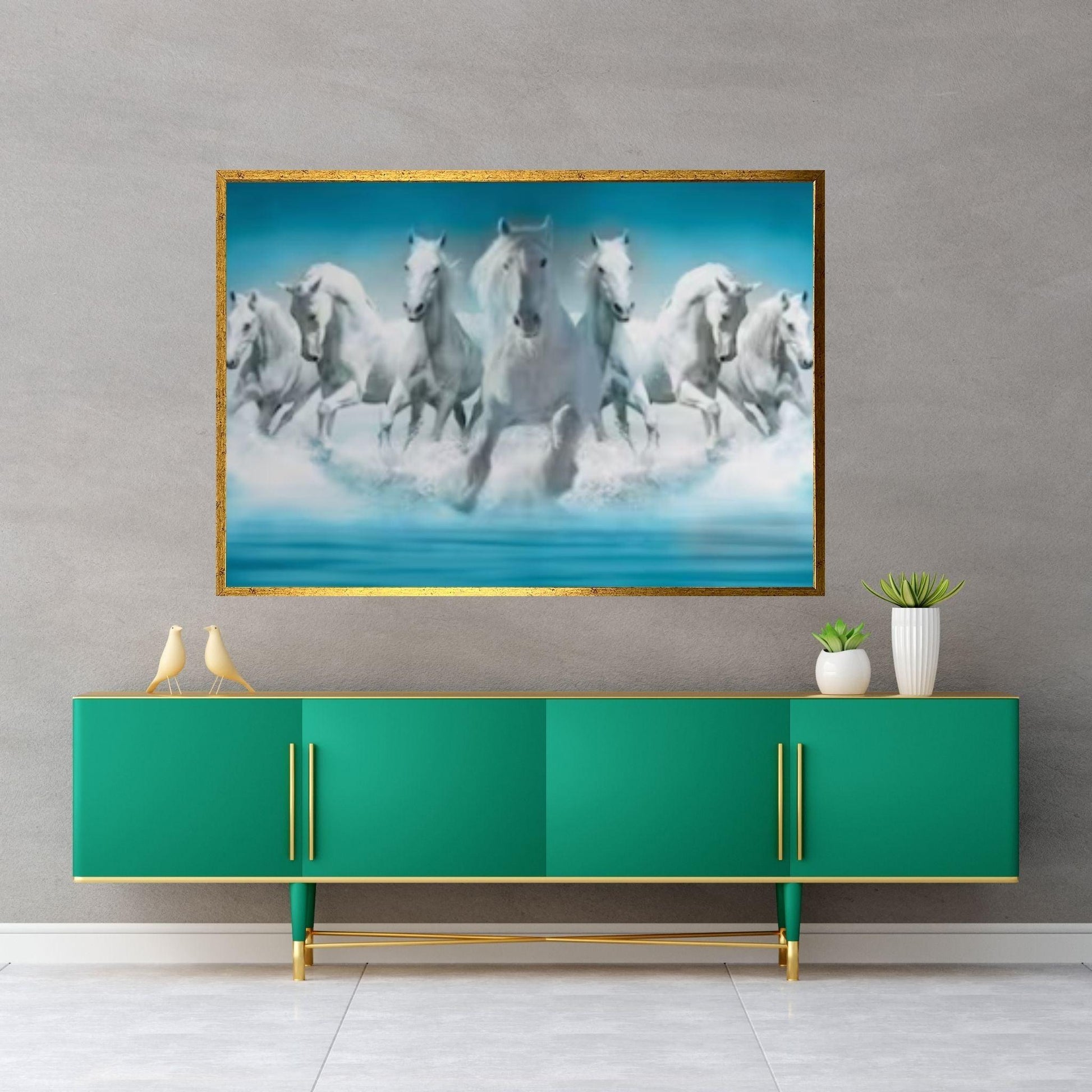 Horse Painting Large Canvas Art, Horse Decor Horse Oil Painting Poster Wall Art - Y Canvas