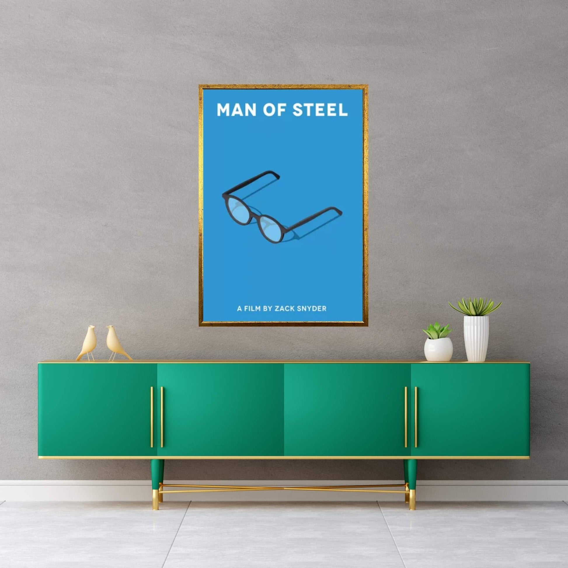 Man Of Steel Minimalist Poster Canvas Wall Art - Y Canvas