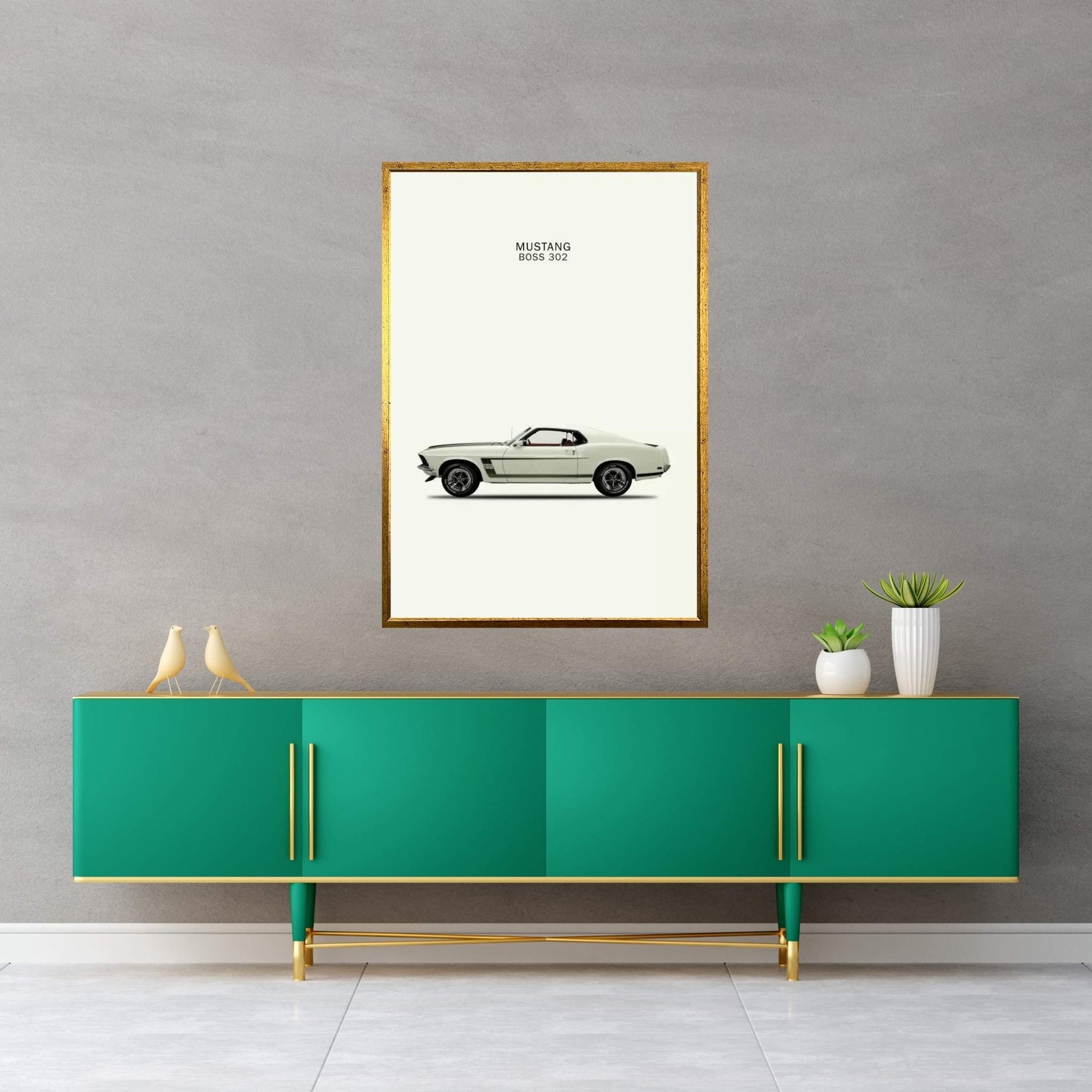 1969 Ford Mustang Boss 302 Canvas Wall Art - Y Canvas