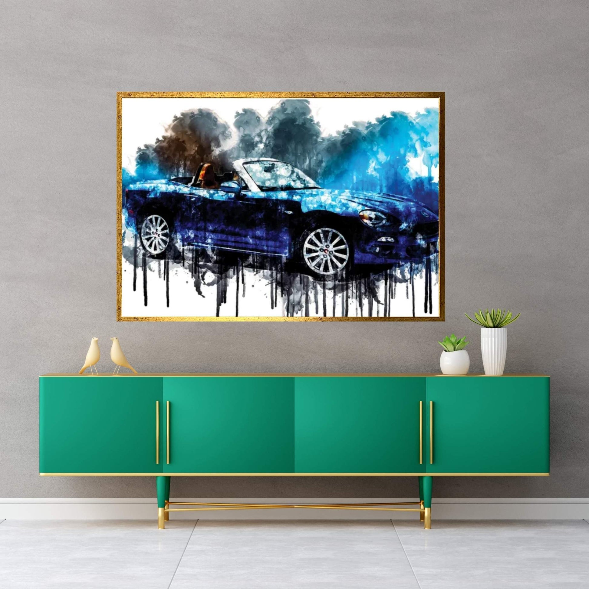 Car 2017 Fiat 124 Spider Canvas Wall Art - Y Canvas