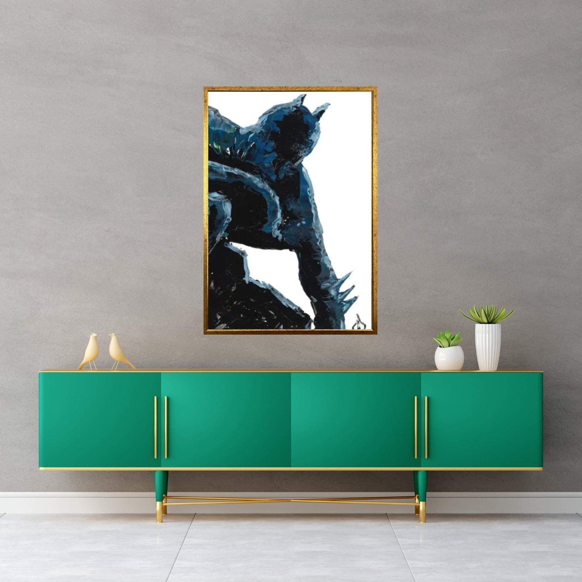 Batman Abstract III Canvas Wall Art - Y Canvas