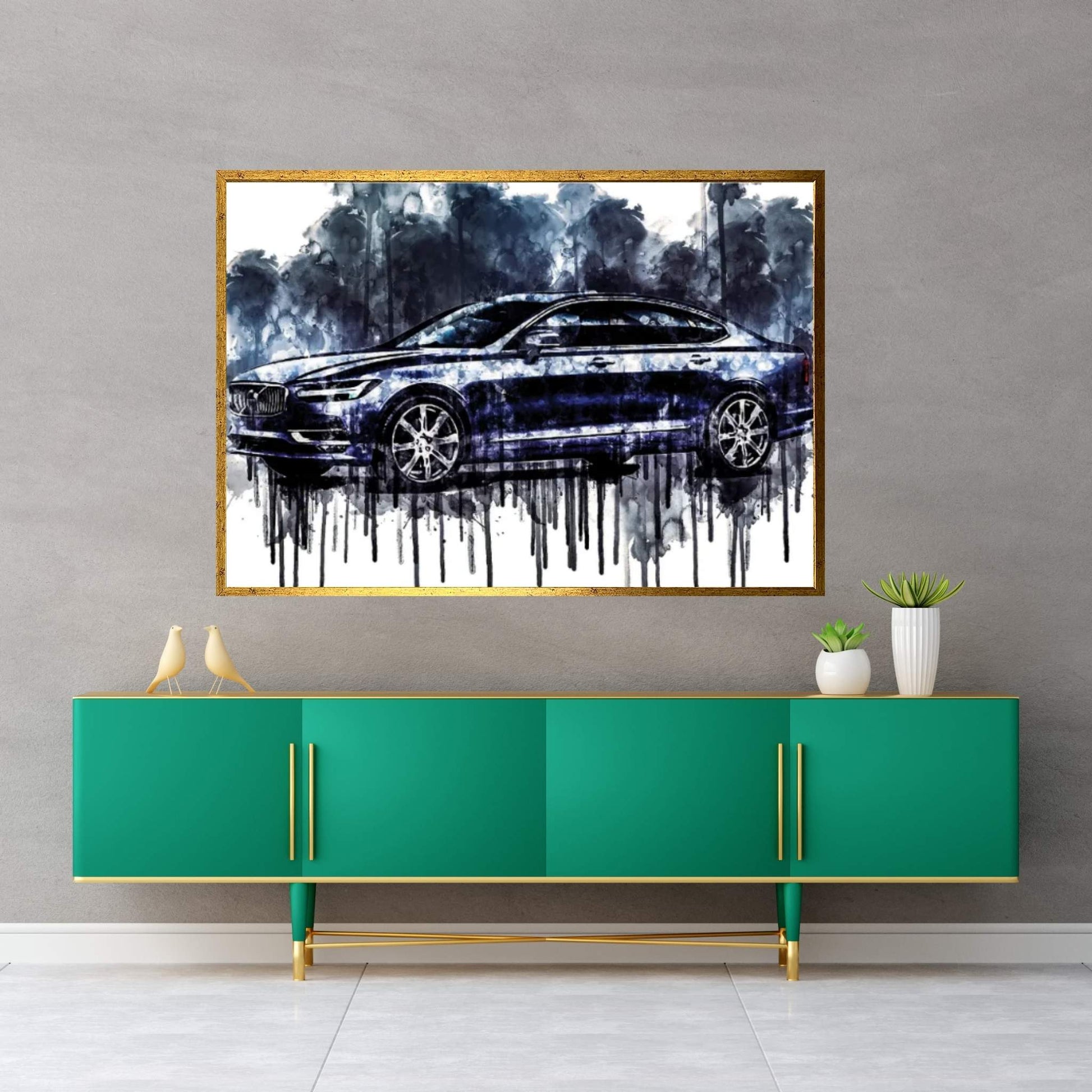 2017 Volvo S90 Canvas Wall Art - Y Canvas