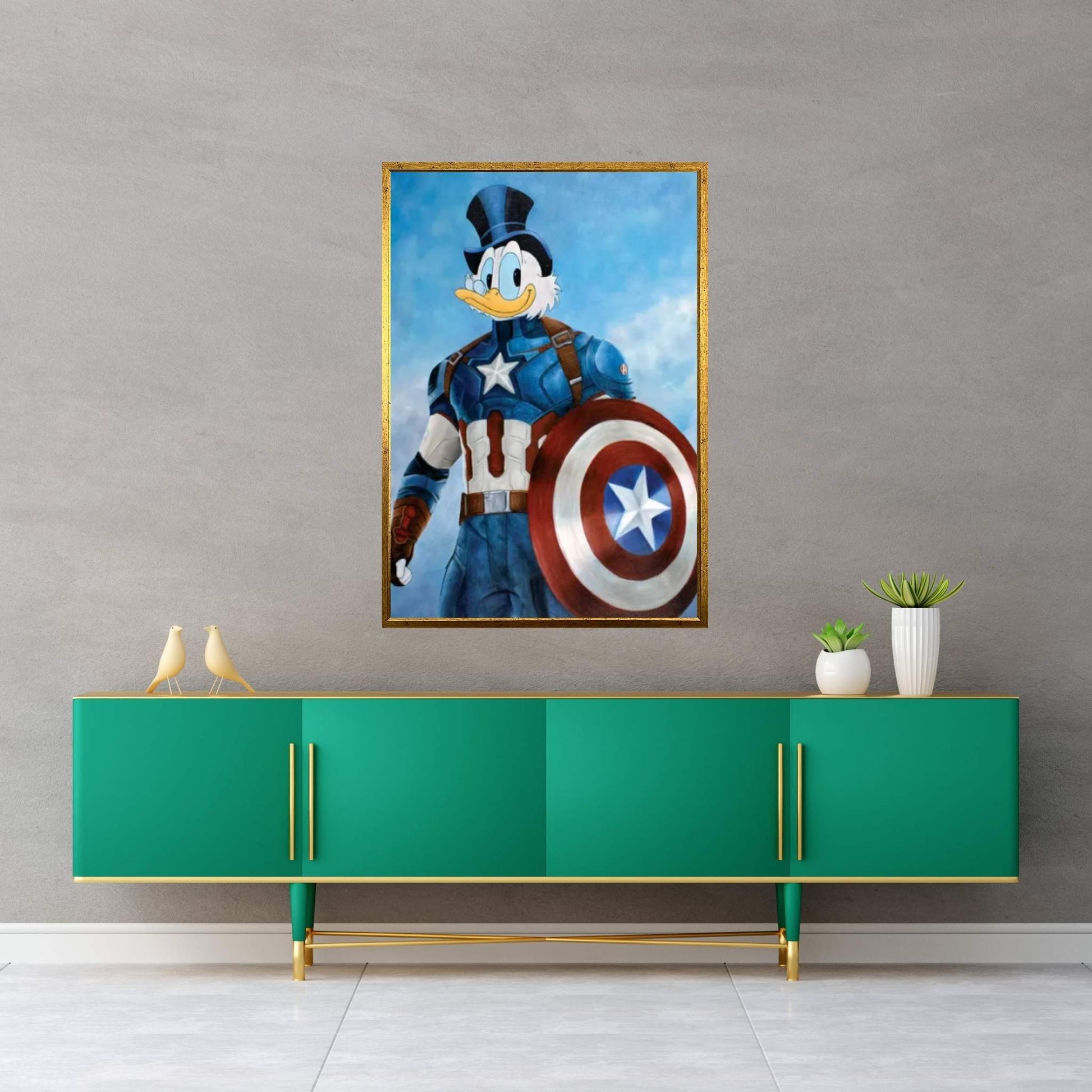 Captain Scrooge McDuck Canvas Wall Art - Y Canvas