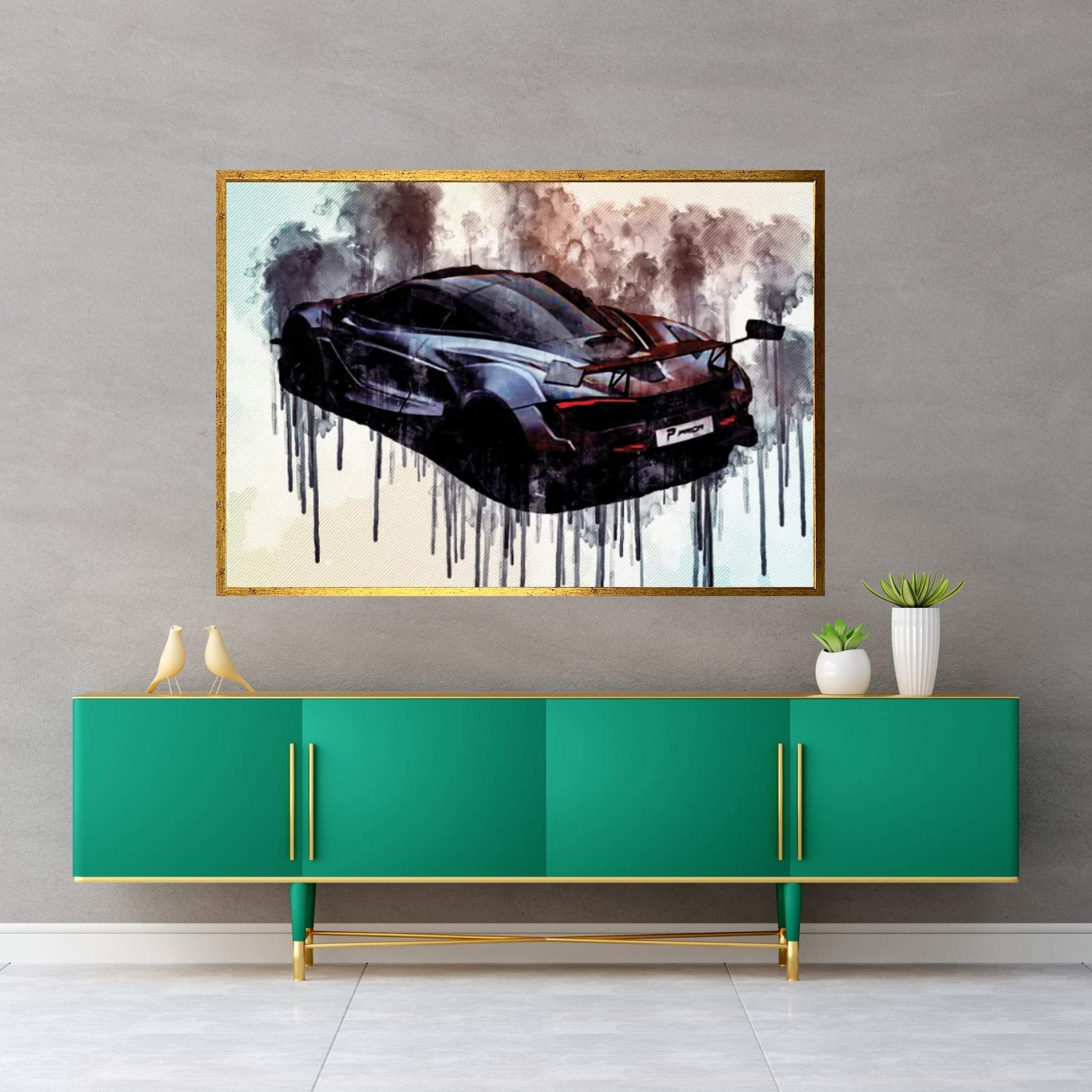 Mclaren 720S Prior Design 2020 Hypercar Exterior Tuning 720S Black Wheels Matte Gray British Supercar Canvas Wall Art - Y Canvas