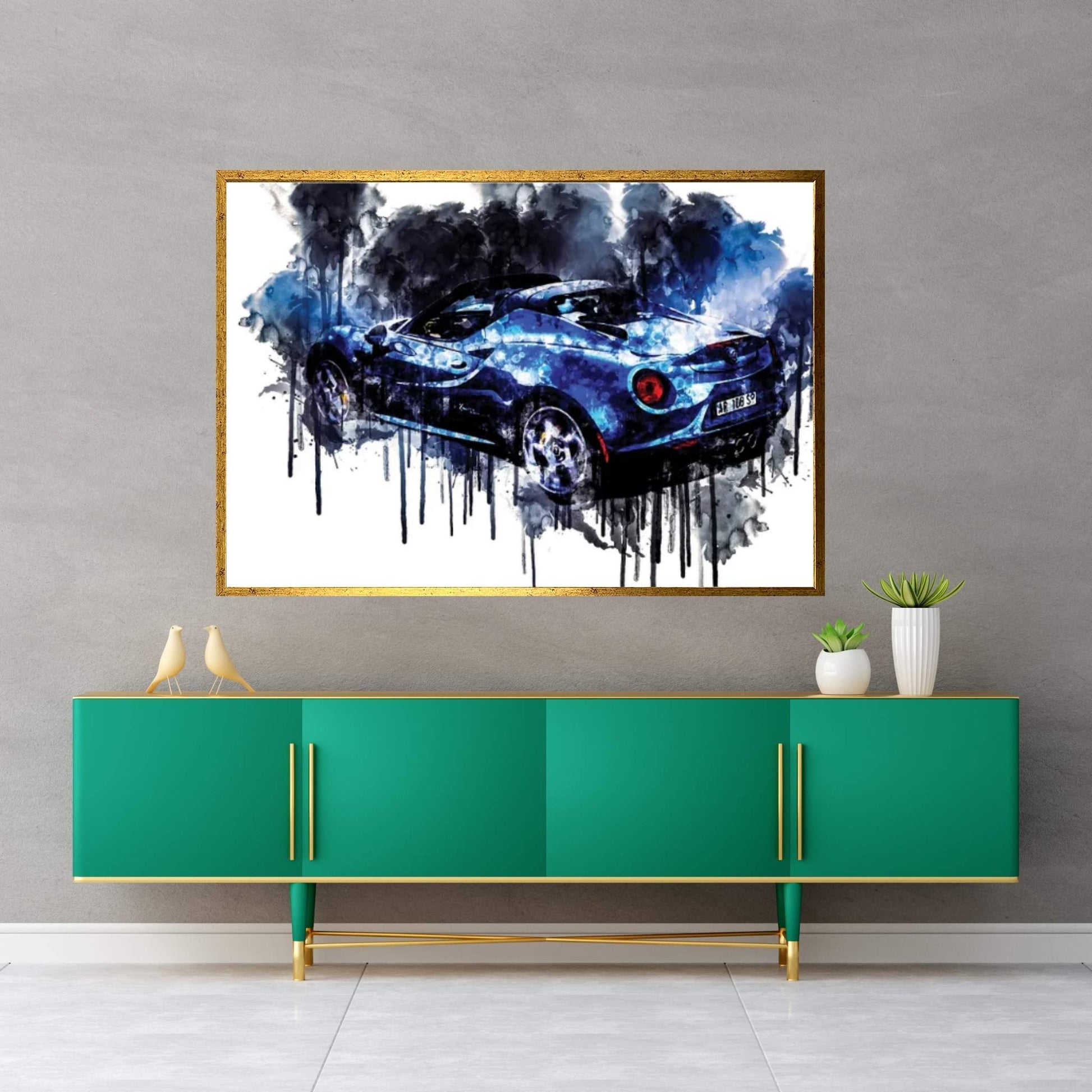 2018 Alfa Romeo 4C Spider Italia Canvas Wall Art - Y Canvas