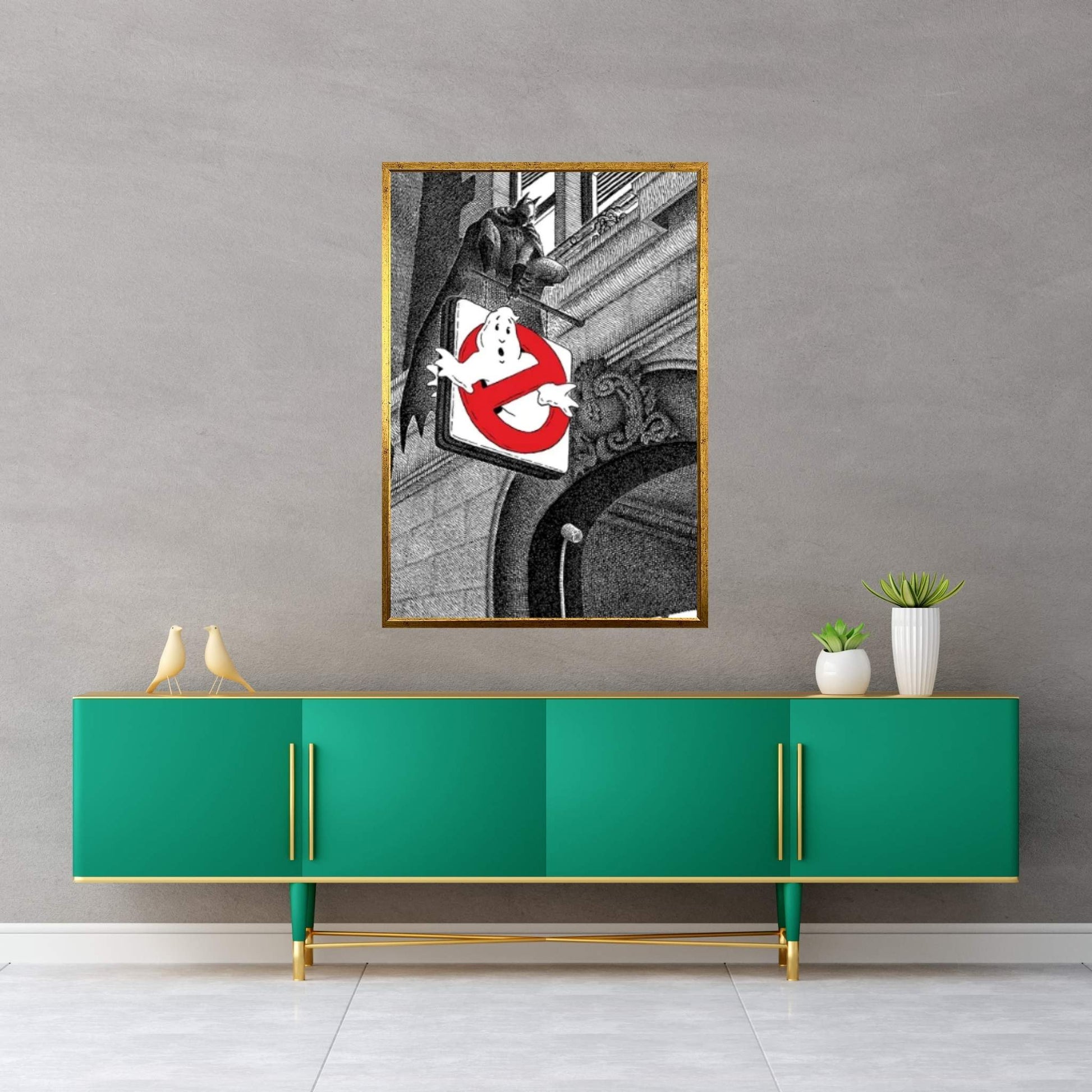 The Bat-Man At The Firehouse Canvas Wall Art - Y Canvas