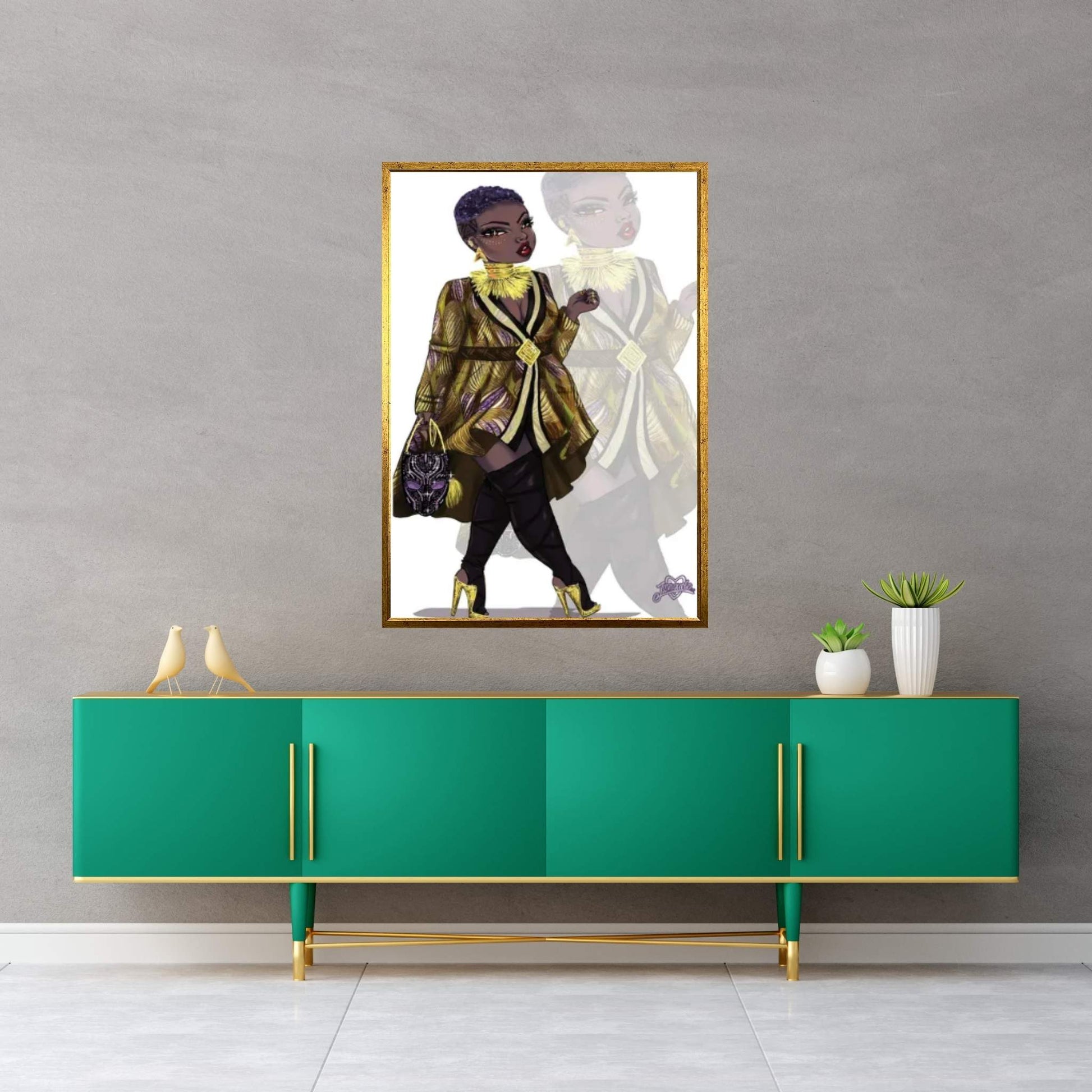 Wakanda Fashion III Canvas Wall Art - Y Canvas