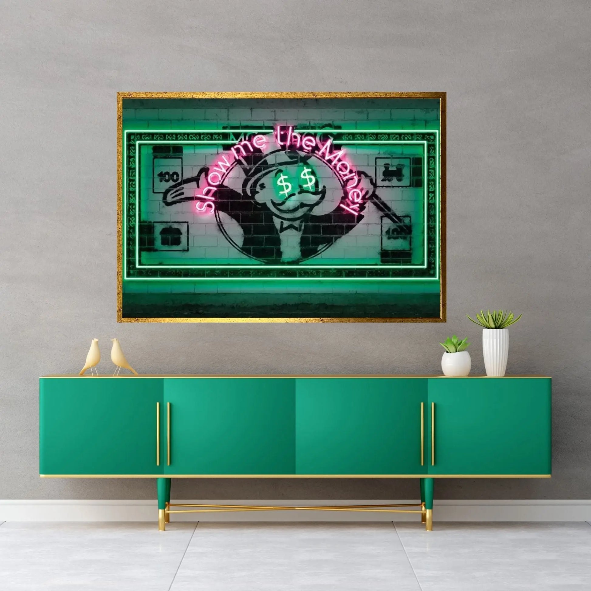 Show Me The Money Canvas Wall Art - Y Canvas