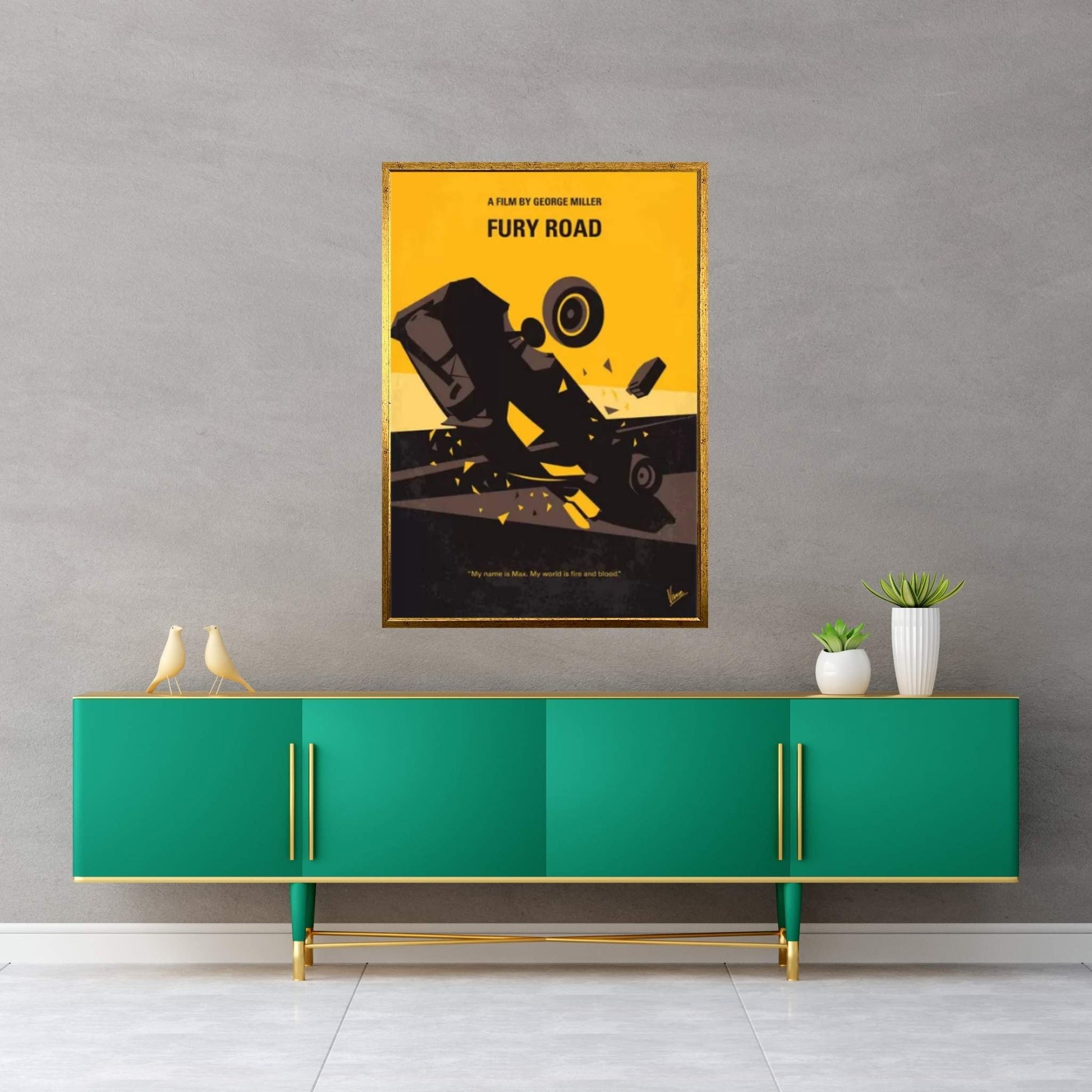 Mad Max: Fury Road Minimal Movie Poster Canvas Wall Art - Y Canvas