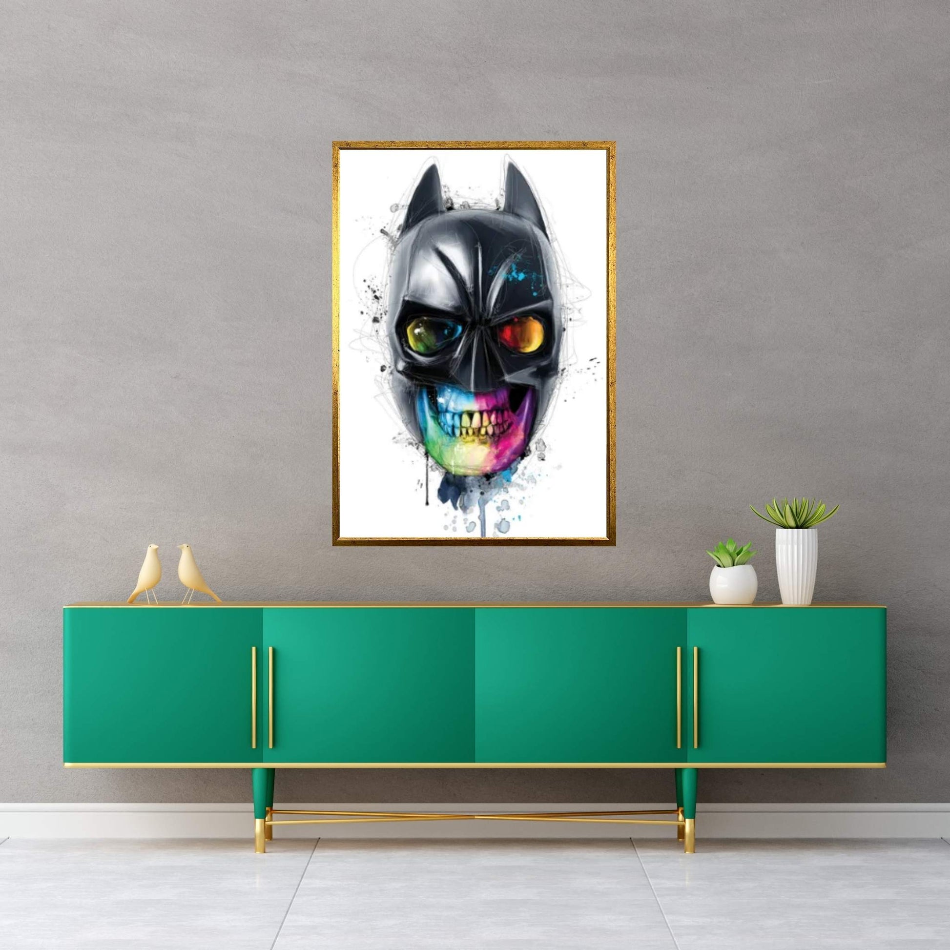 The Bat Skull Canvas Wall Art - Y Canvas