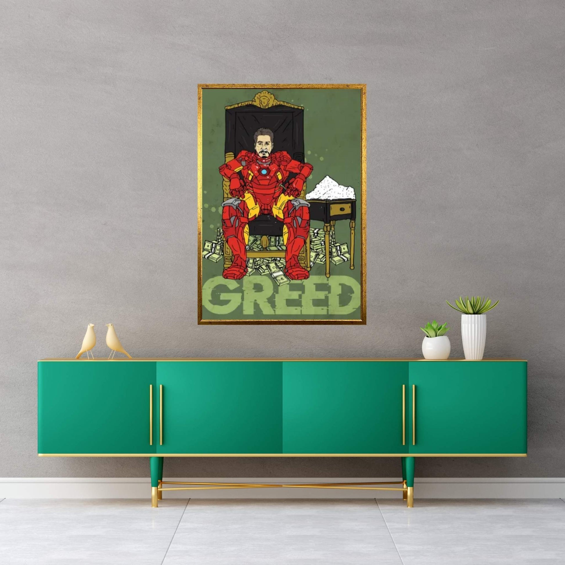 Greed Canvas Wall Art - Y Canvas