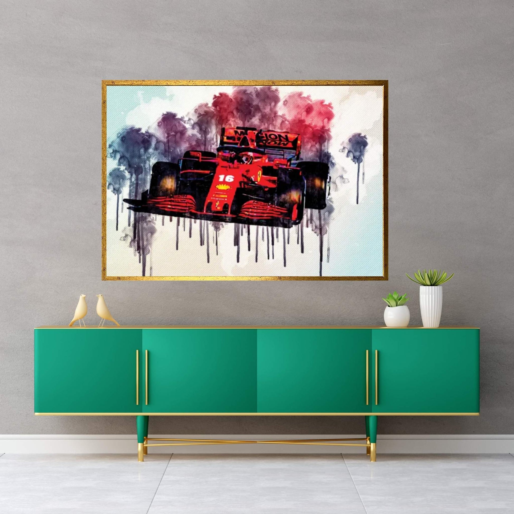 Ferrari Sf1000 Raceway Charles Leclerc 2020 F1 Cars Formula 1 Canvas Wall Art - Y Canvas