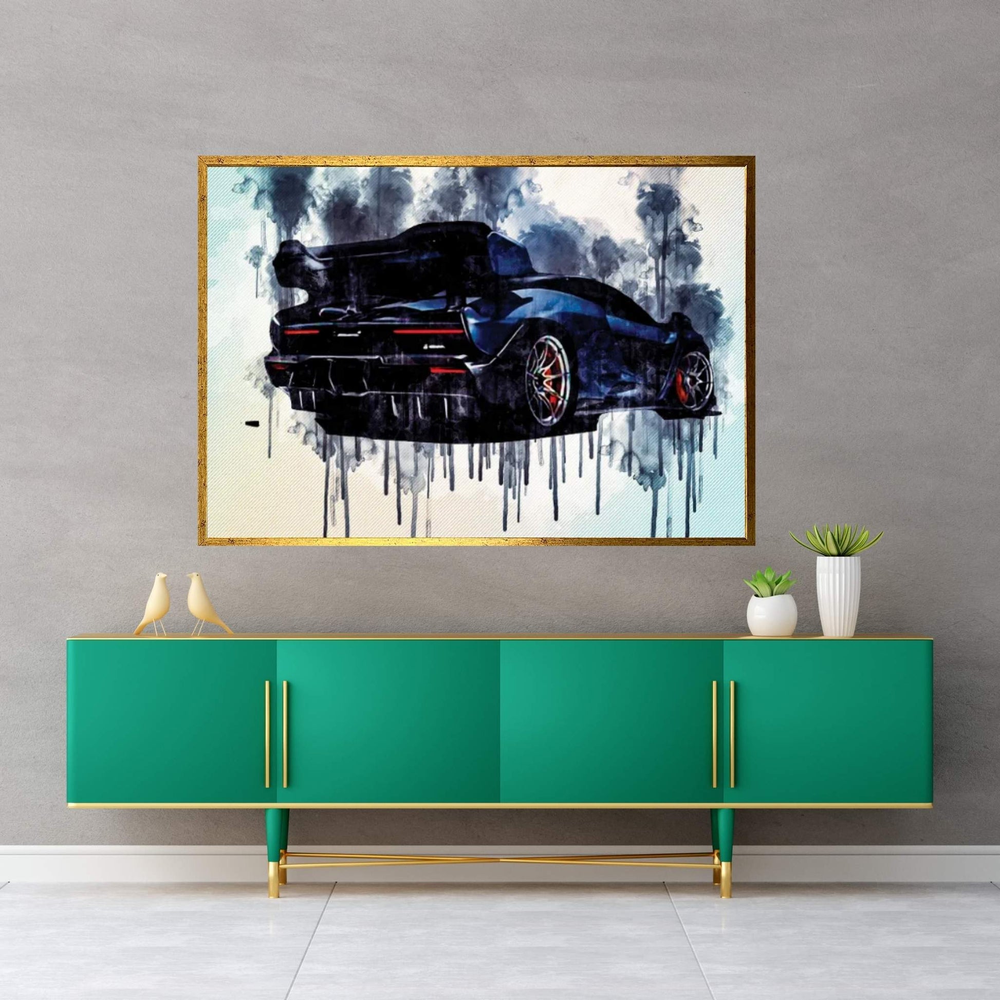 Mclaren Senna 2019 Rear View Hypercar Supercar Canvas Wall Art - Y Canvas