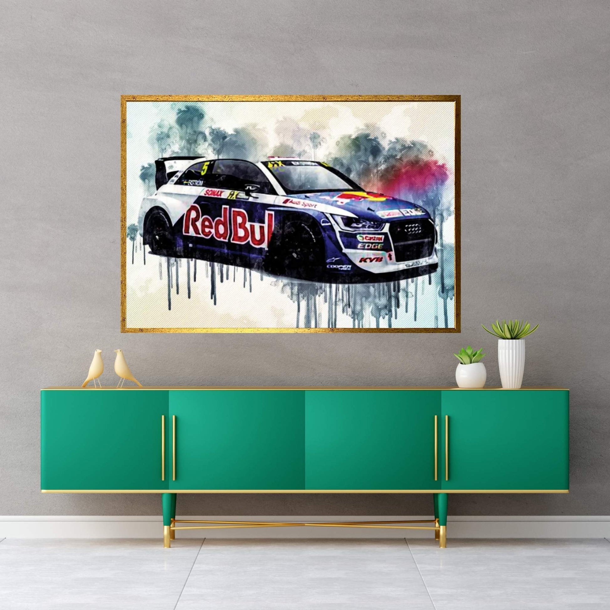 Audi S1 Eks Rx 2018 Quattro 2018 Fia World Rallycross Championship Racing Car Canvas Wall Art - Y Canvas