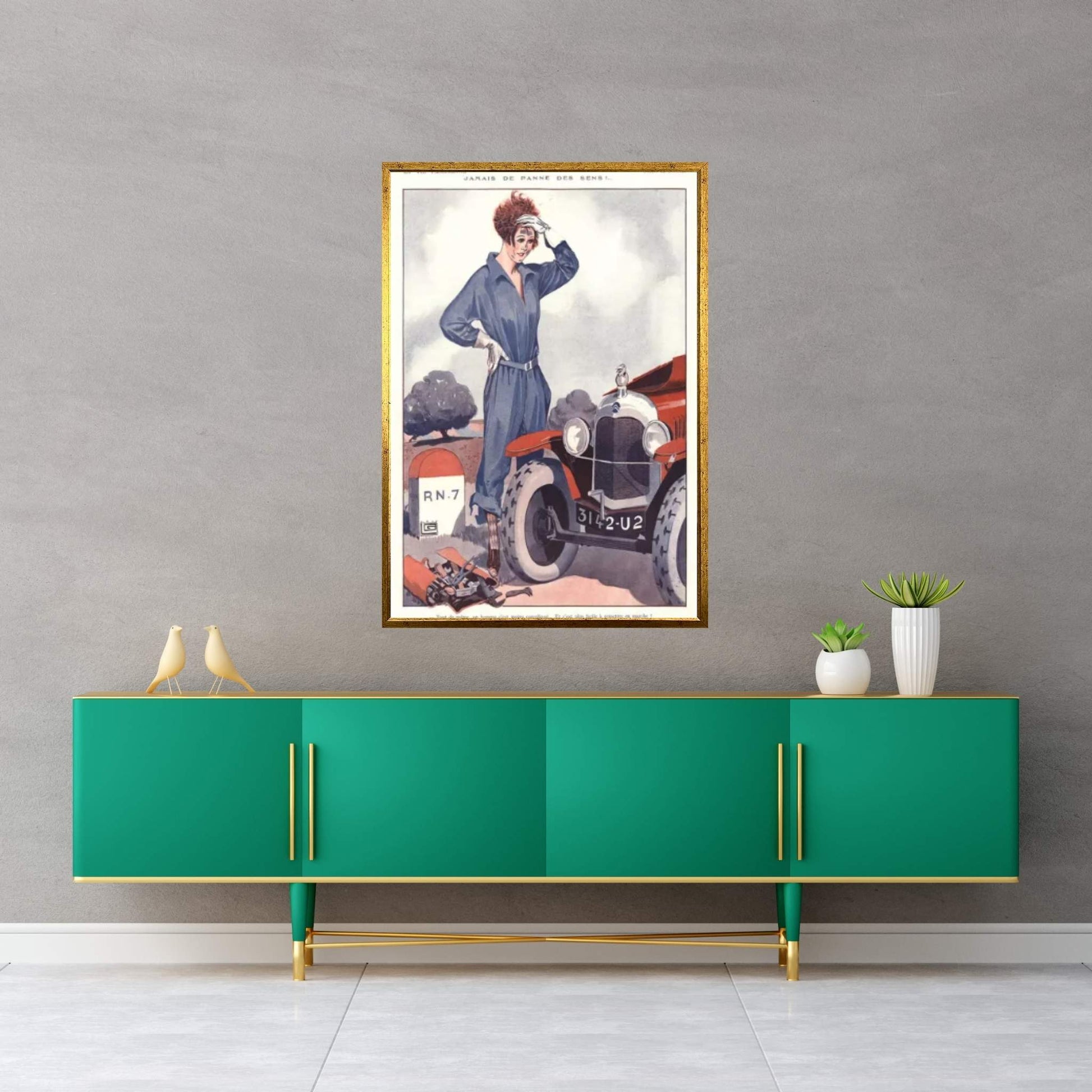 1920s La Vie Parisienne Magazine Plate Canvas Wall Art - Y Canvas