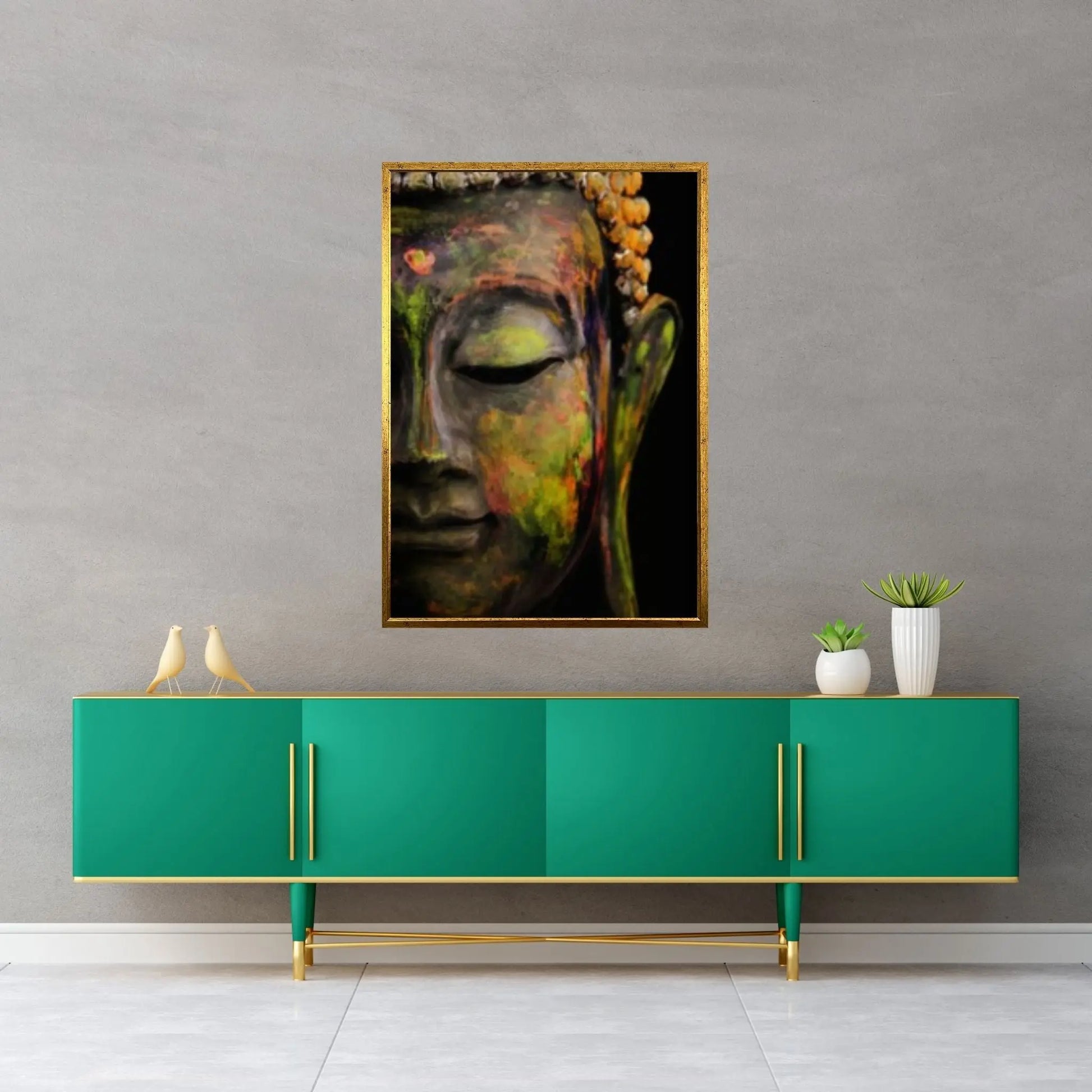 Buddha Buddhism Statue Canvas Wall Art Home Decor - Y Canvas