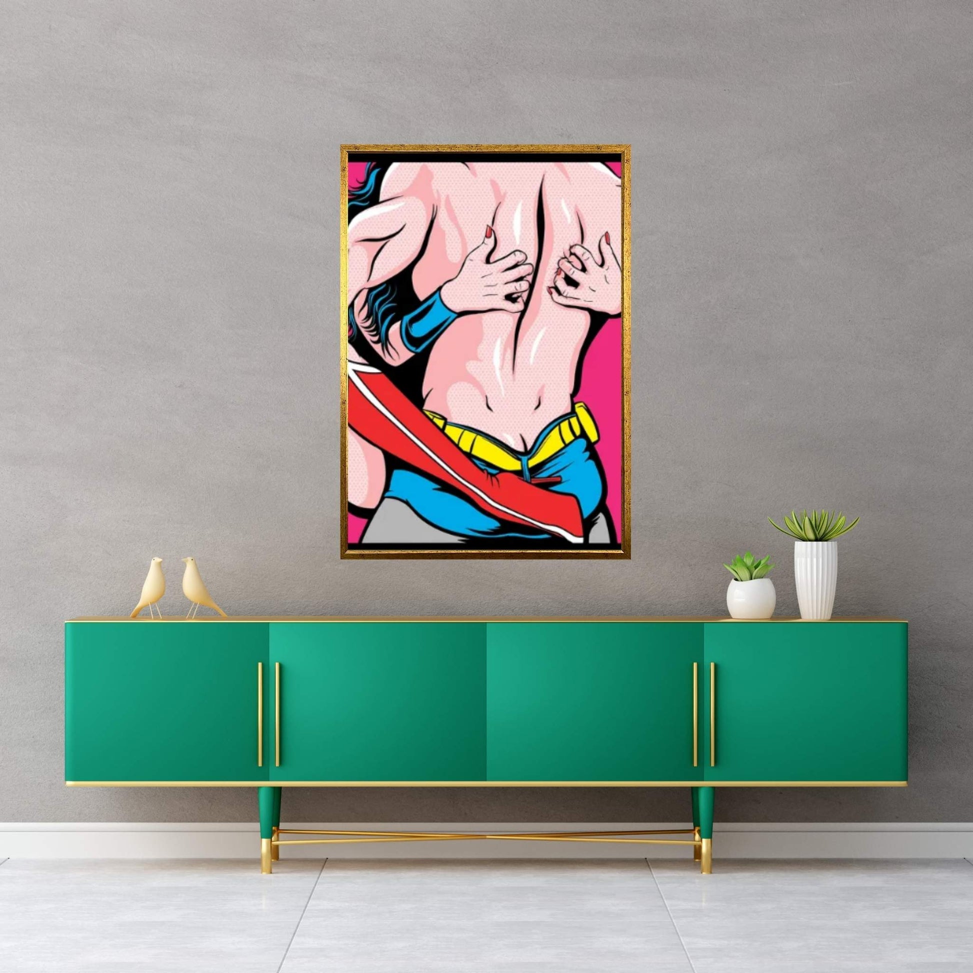 Heroes Love VII Canvas Wall Art - Y Canvas