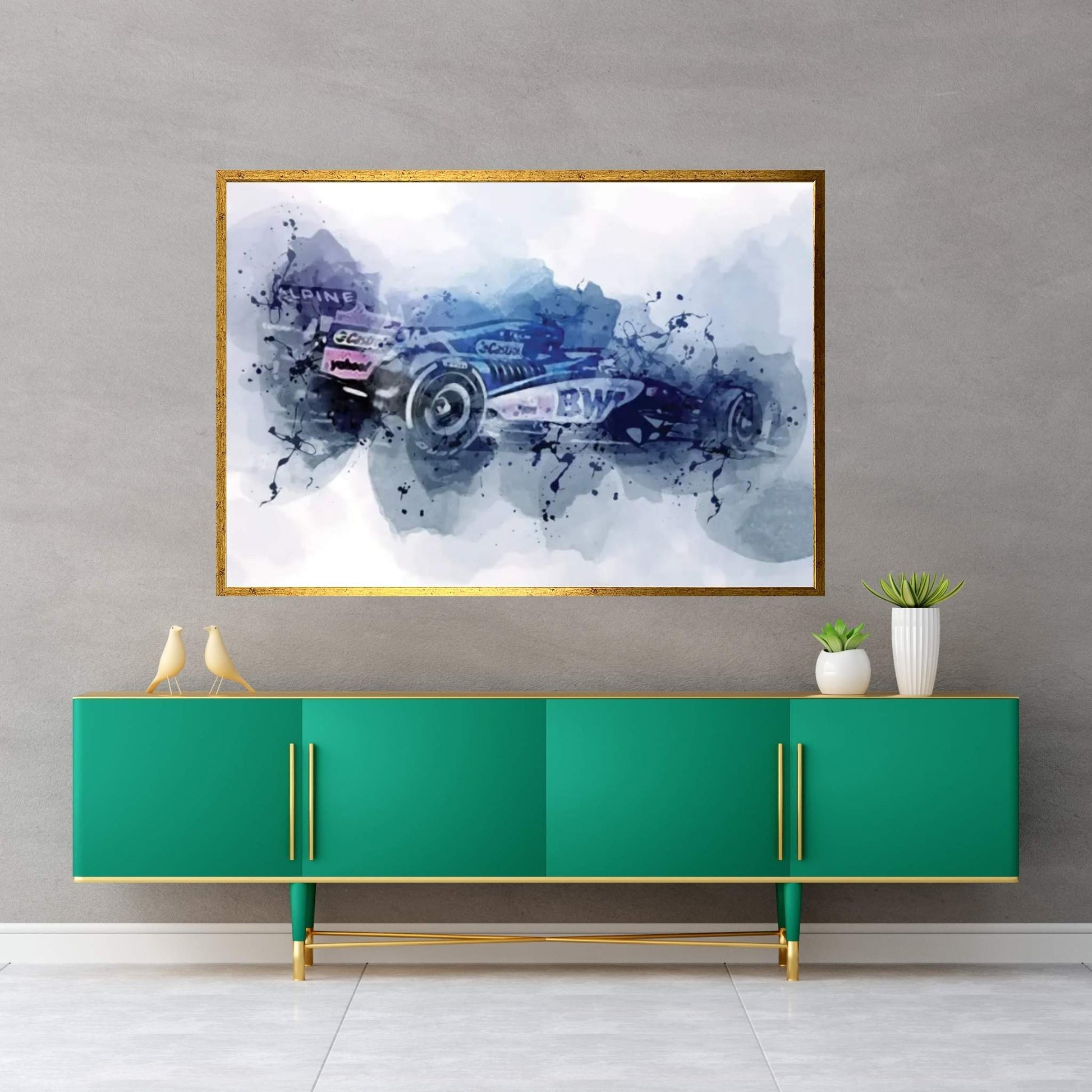 2022 Alpine A522 Bwt Alpine F1 Team F1 Racing Cars Canvas Wall Art - Y Canvas