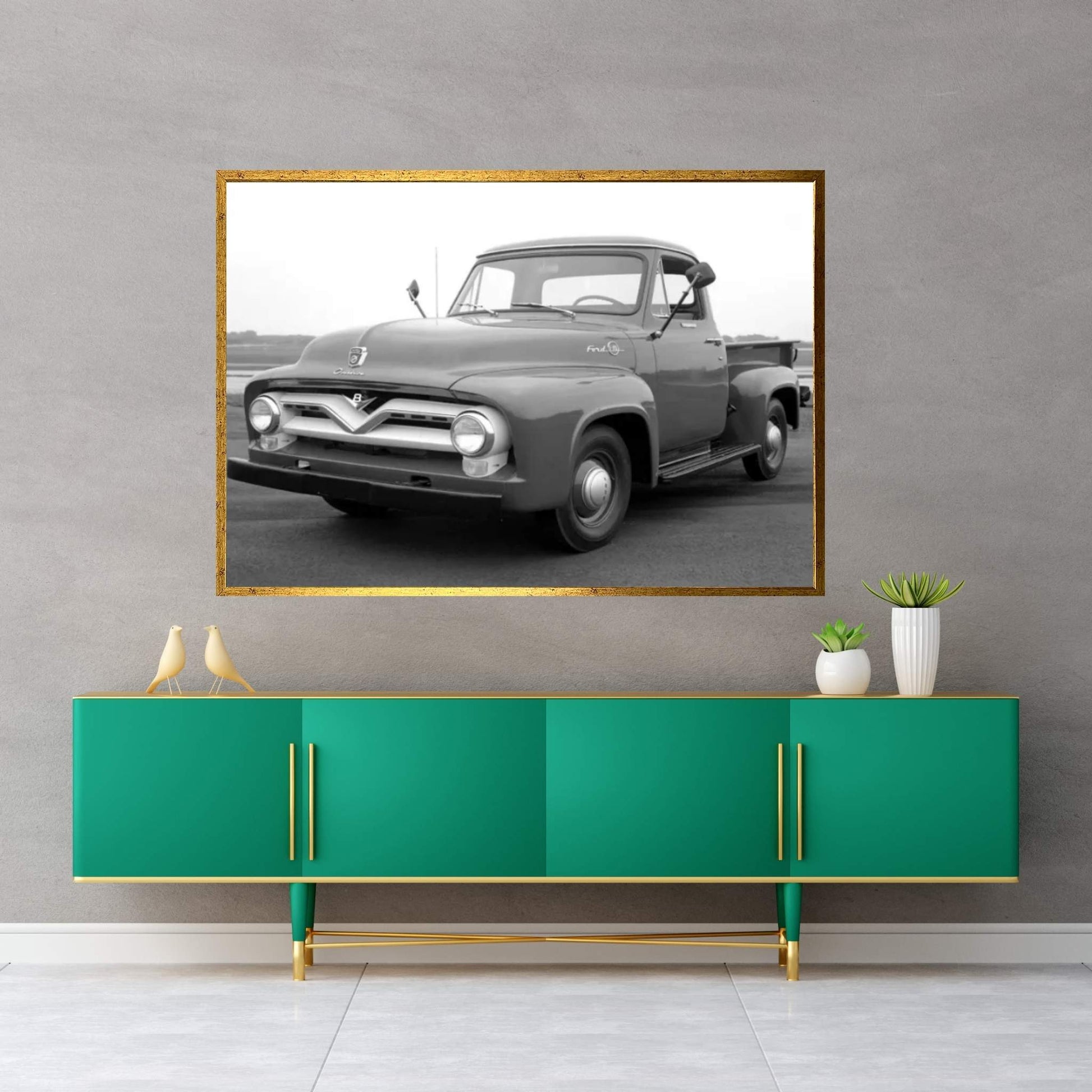 1953 Ford F-100 Truck Canvas Wall Art - Y Canvas