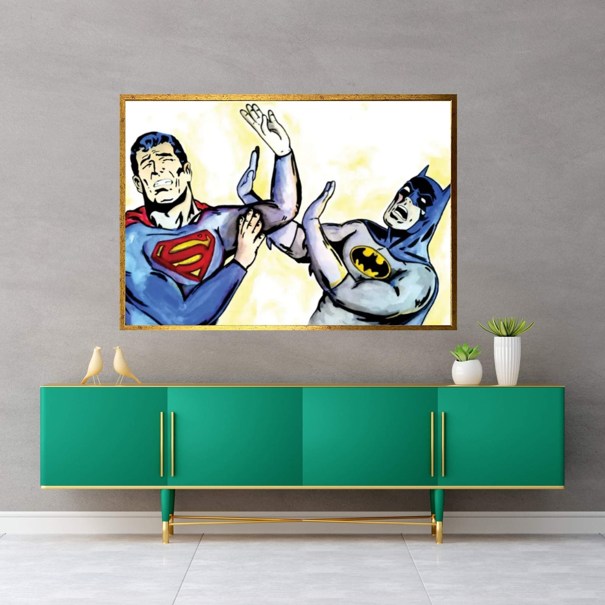 Super Sissies Slapfight Canvas Wall Art - Y Canvas