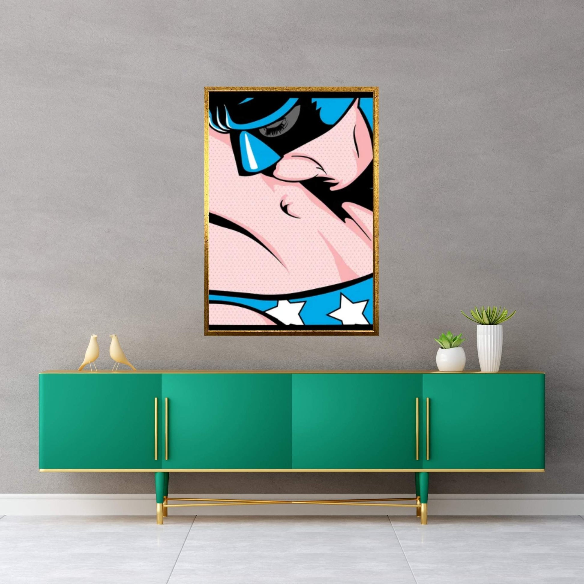 Heroes Love III Canvas Wall Art - Y Canvas