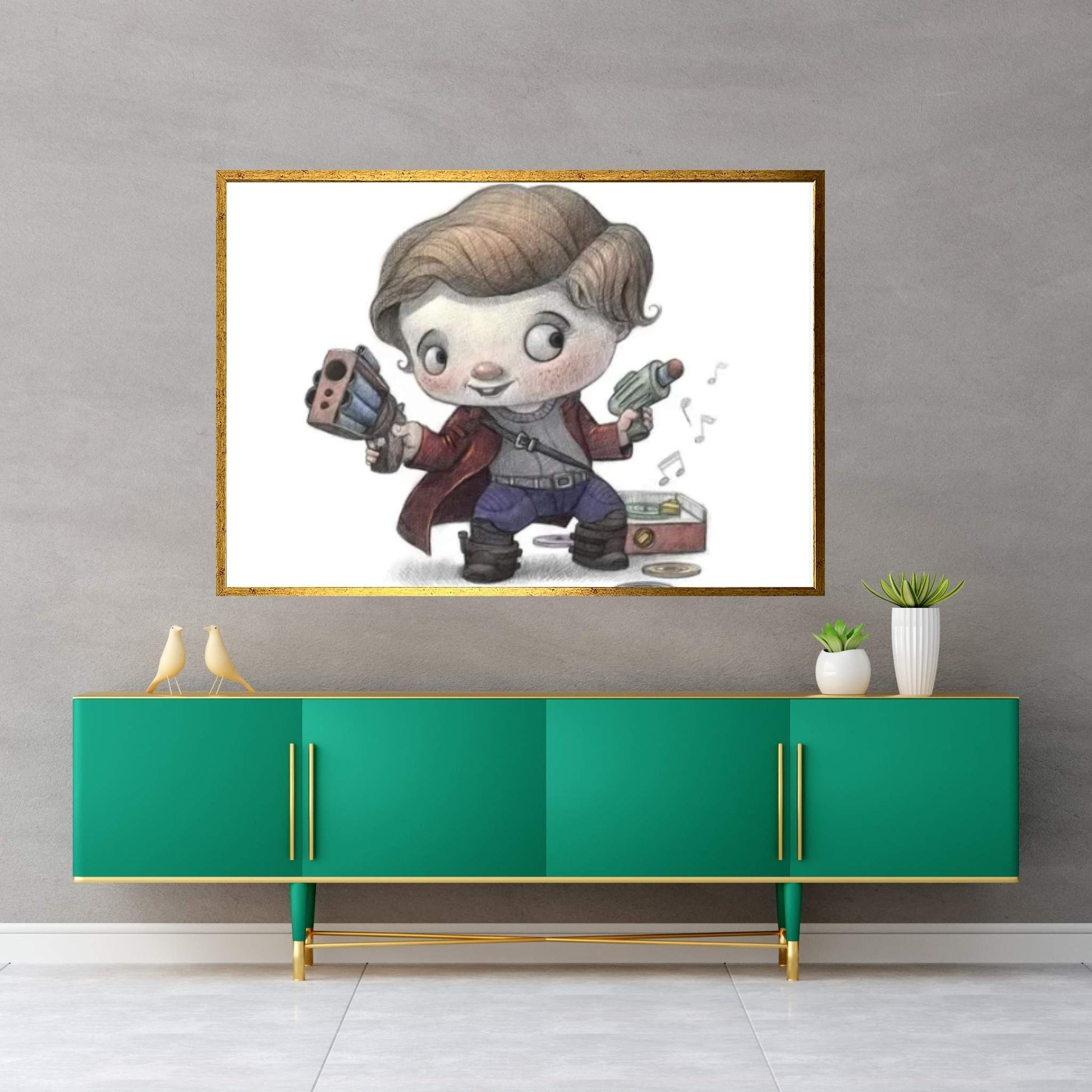 Baby StarLord Canvas Wall Art - Y Canvas