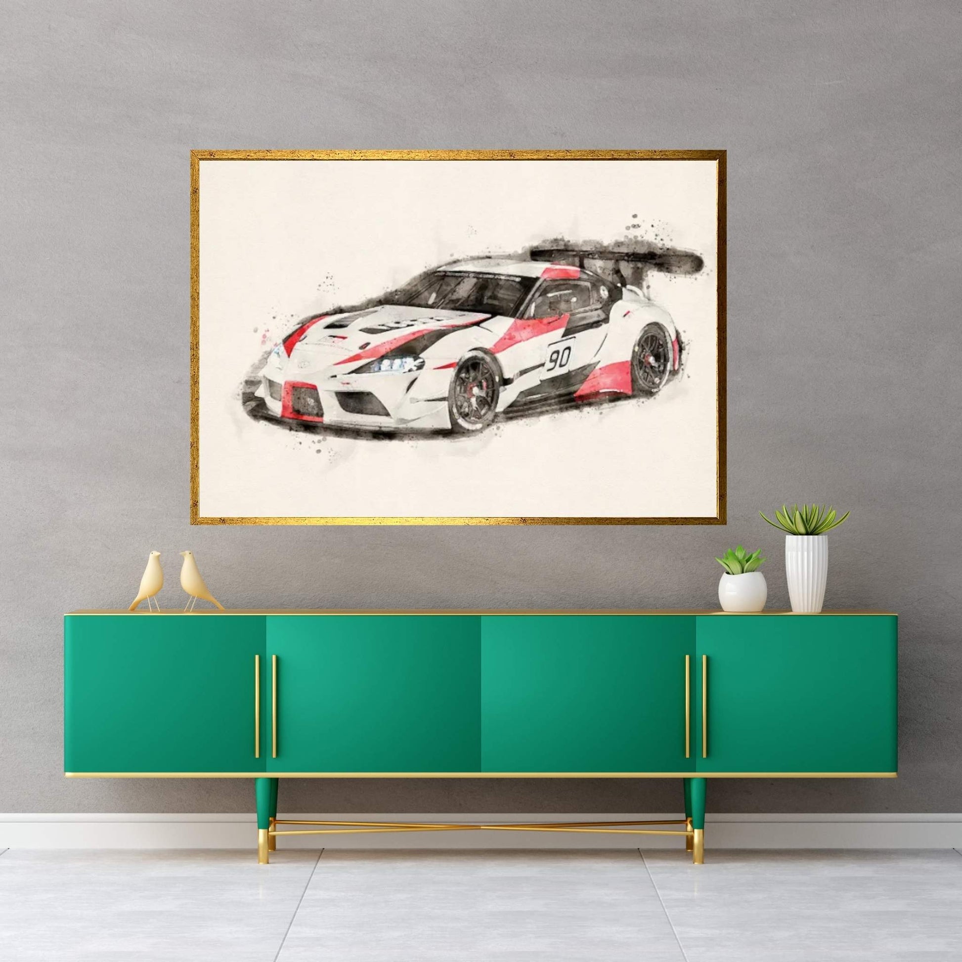 Toyota GR Supra Racing V II Canvas Wall Art - Y Canvas