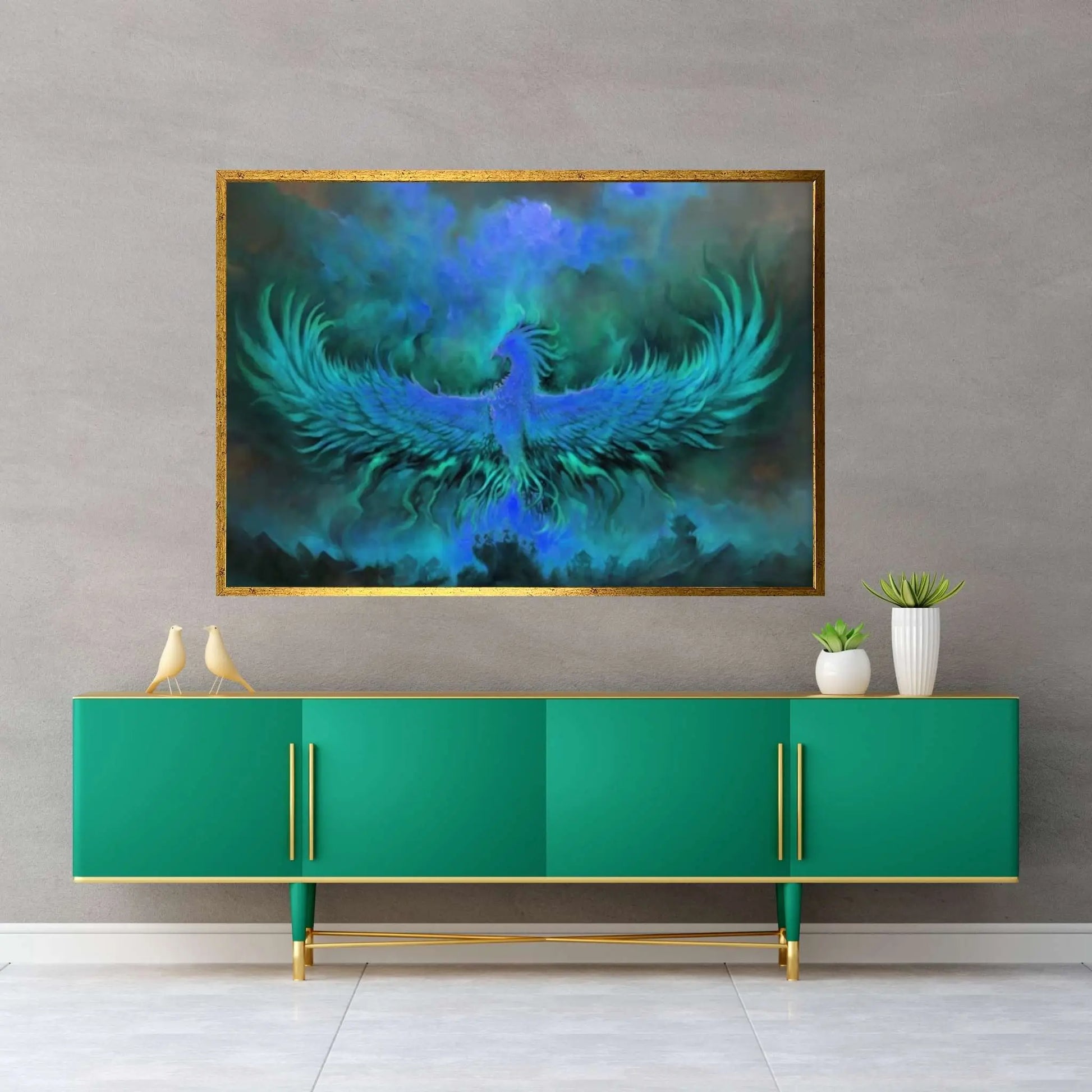 Phoenix Rebirth Canvas, Canvas Wall Art Print Poster - Y Canvas