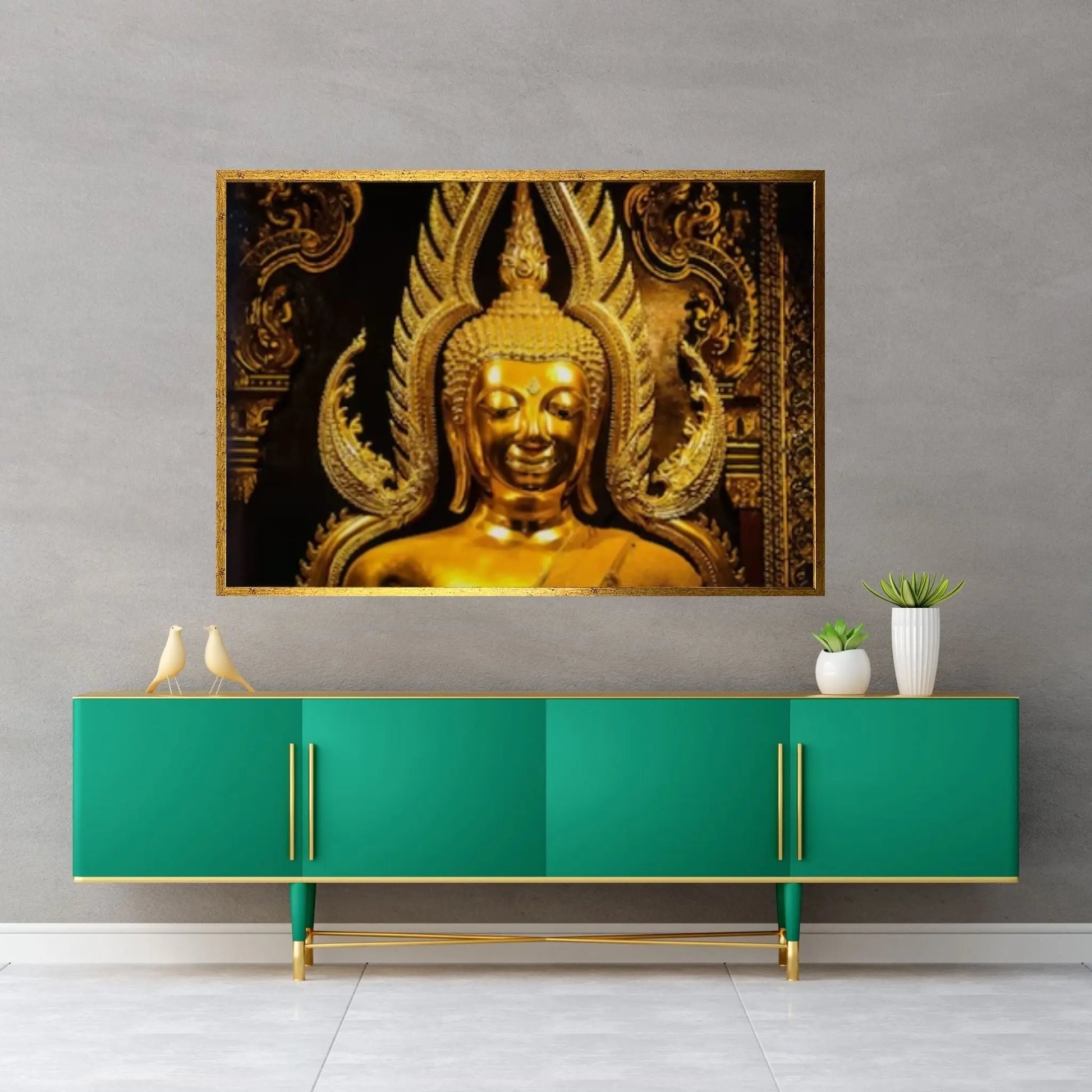 Buddha Statue Canvas Wall Art Home Decor - Y Canvas