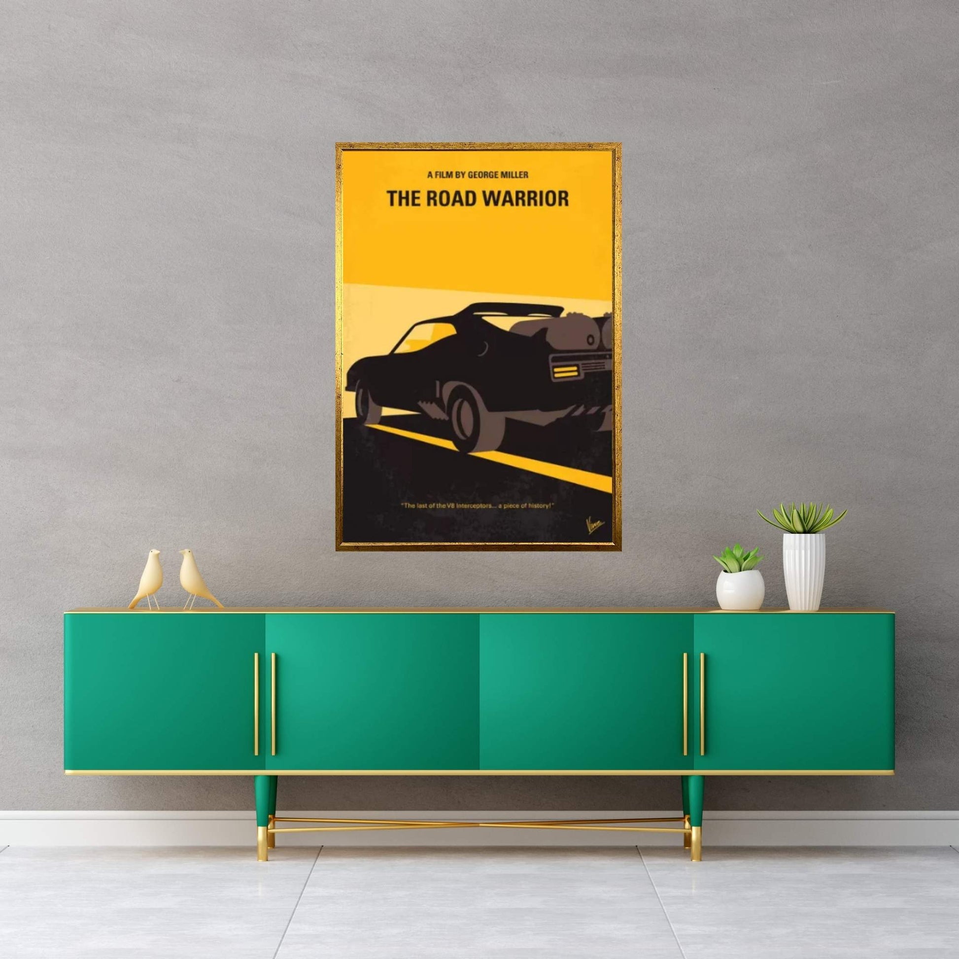 Mad Max 2 (The Road Warrior) Minimal Movie Poster Canvas Wall Art - Y Canvas