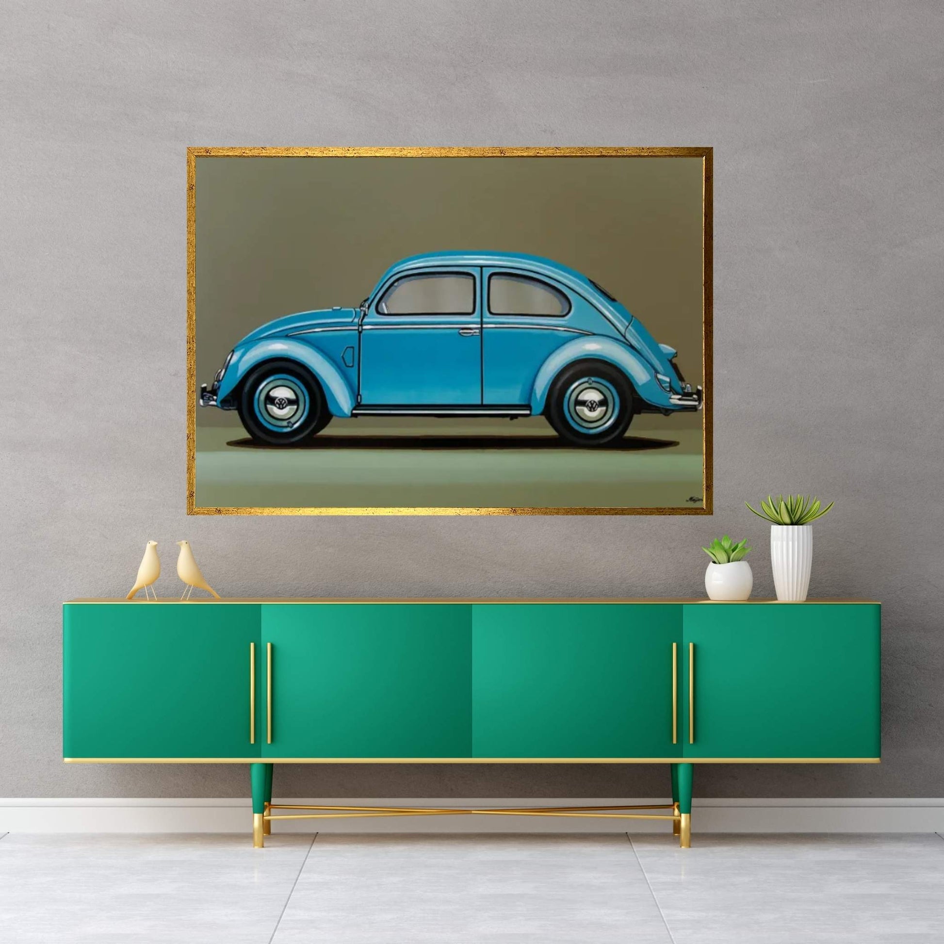 Volkswagen Beetle 1955 Canvas Wall Art - Y Canvas