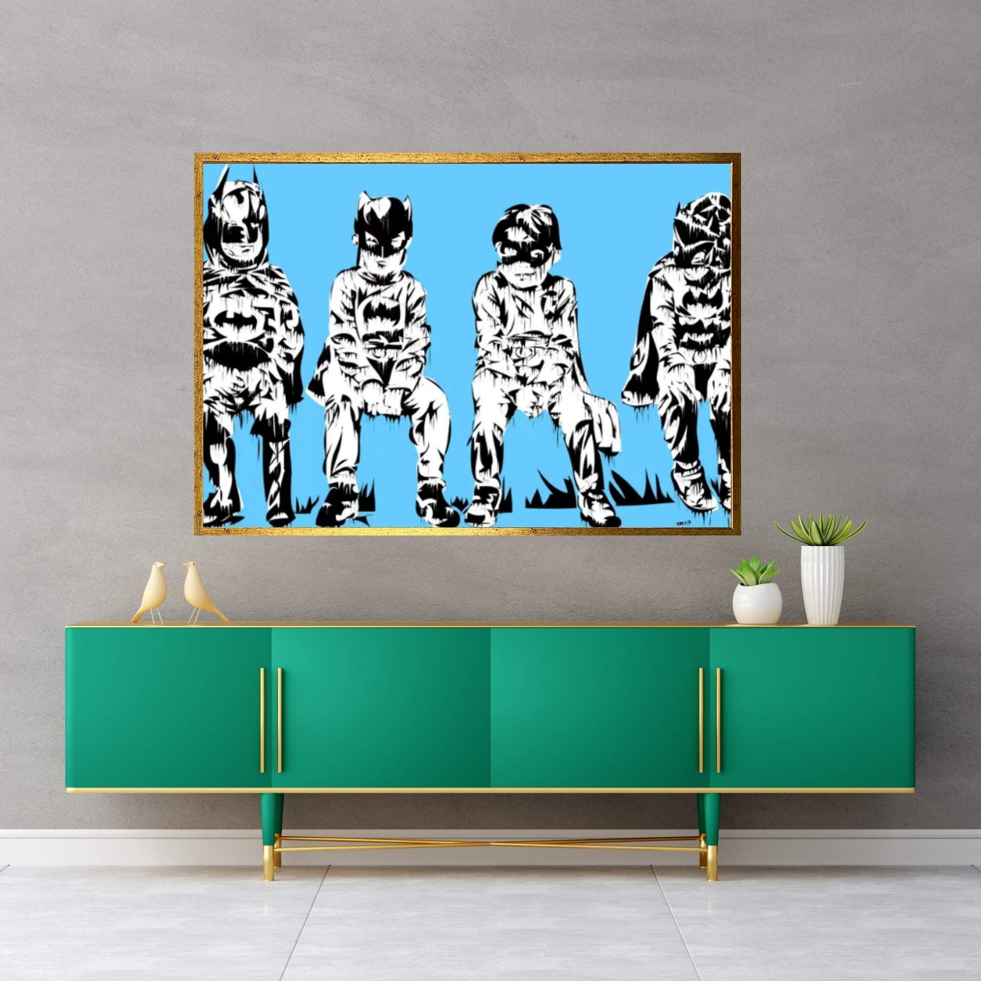 Baby Batmans Canvas Wall Art - Y Canvas