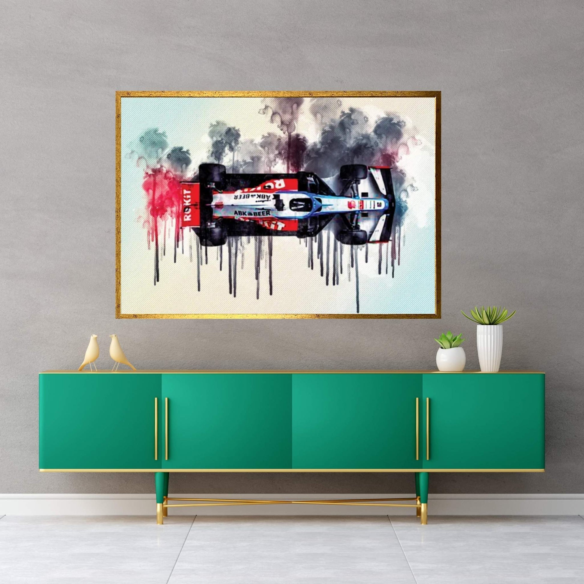 Williams Fw43 Minimalism Top View 2020 F1 Cars Formula 1 Canvas Wall Art - Y Canvas