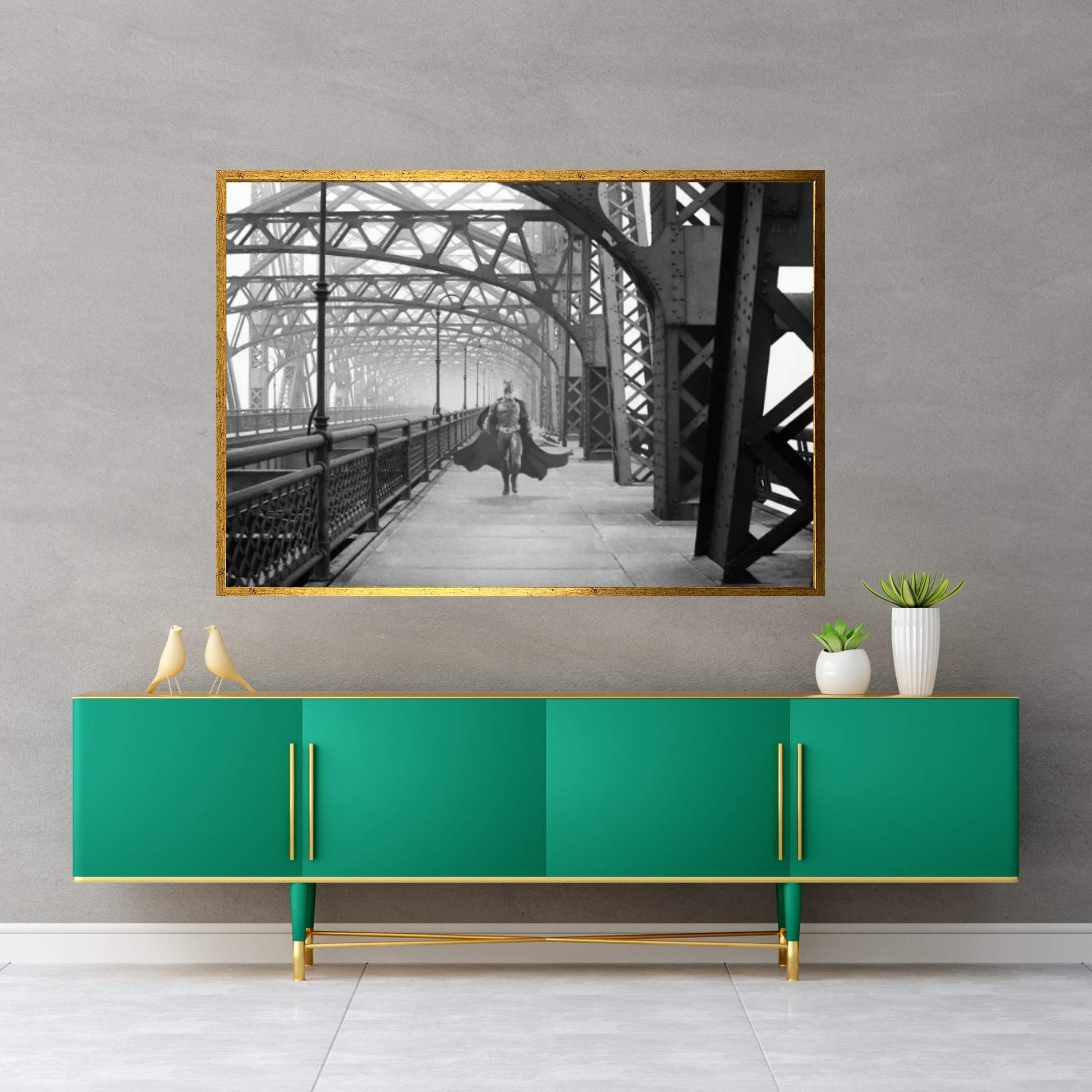 Gotham City Bridge Canvas Wall Art - Y Canvas