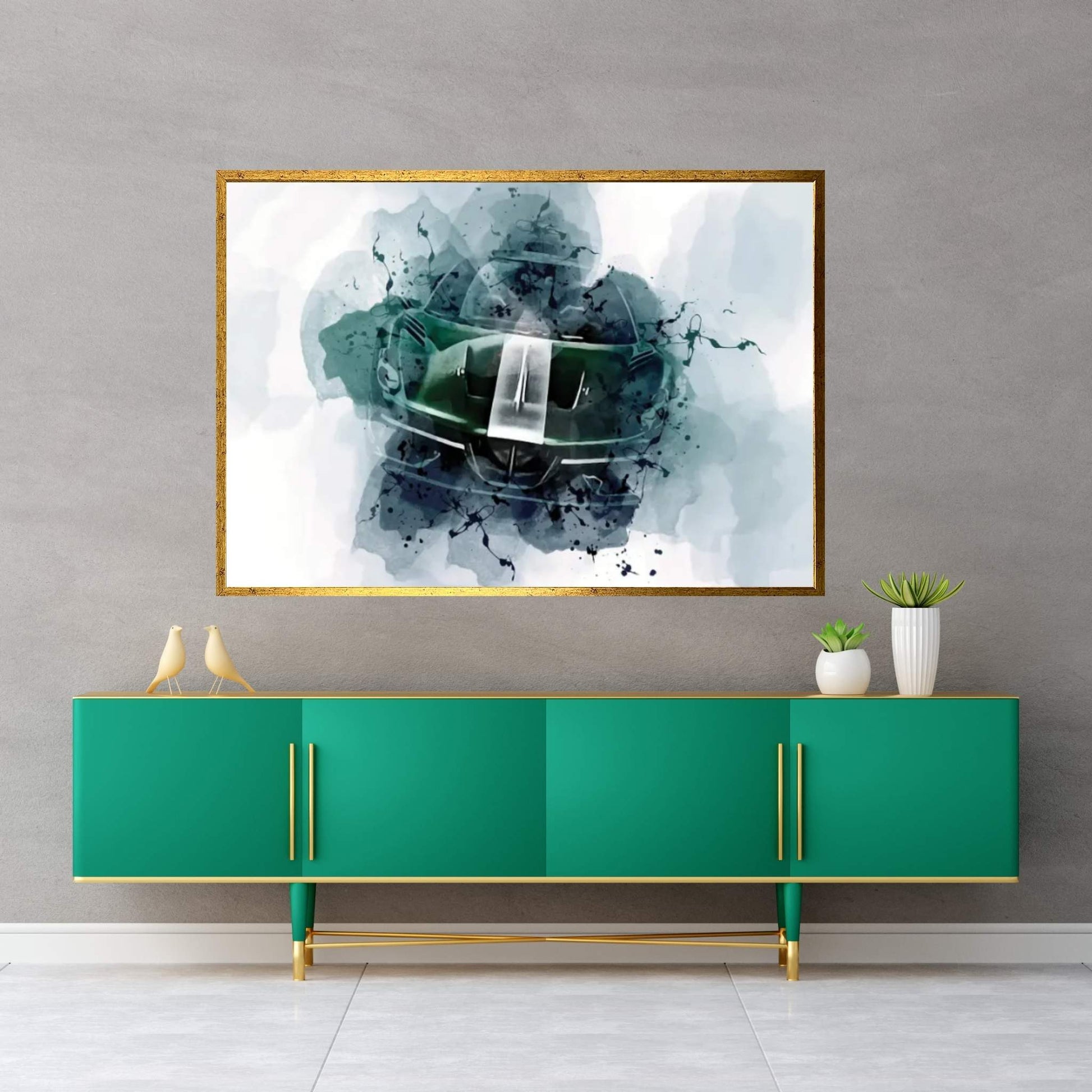 2021 Touring Arese Rh95 Exterior Green Supercar Canvas Wall Art - Y Canvas