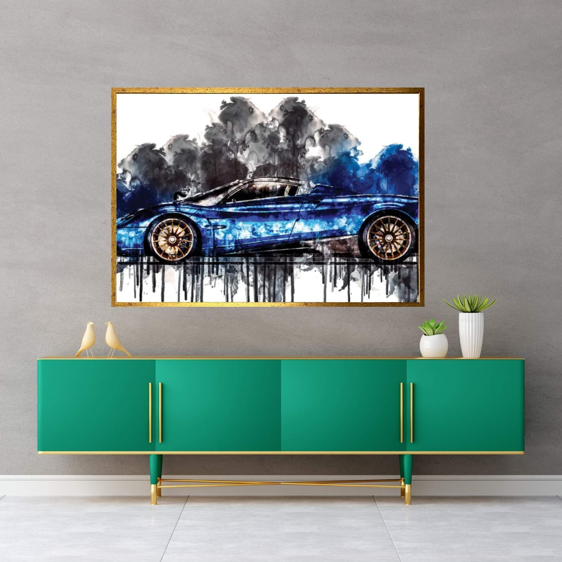 2017 Pagani Huayra Roadster Vehicle CCL Canvas Wall Art - Y Canvas